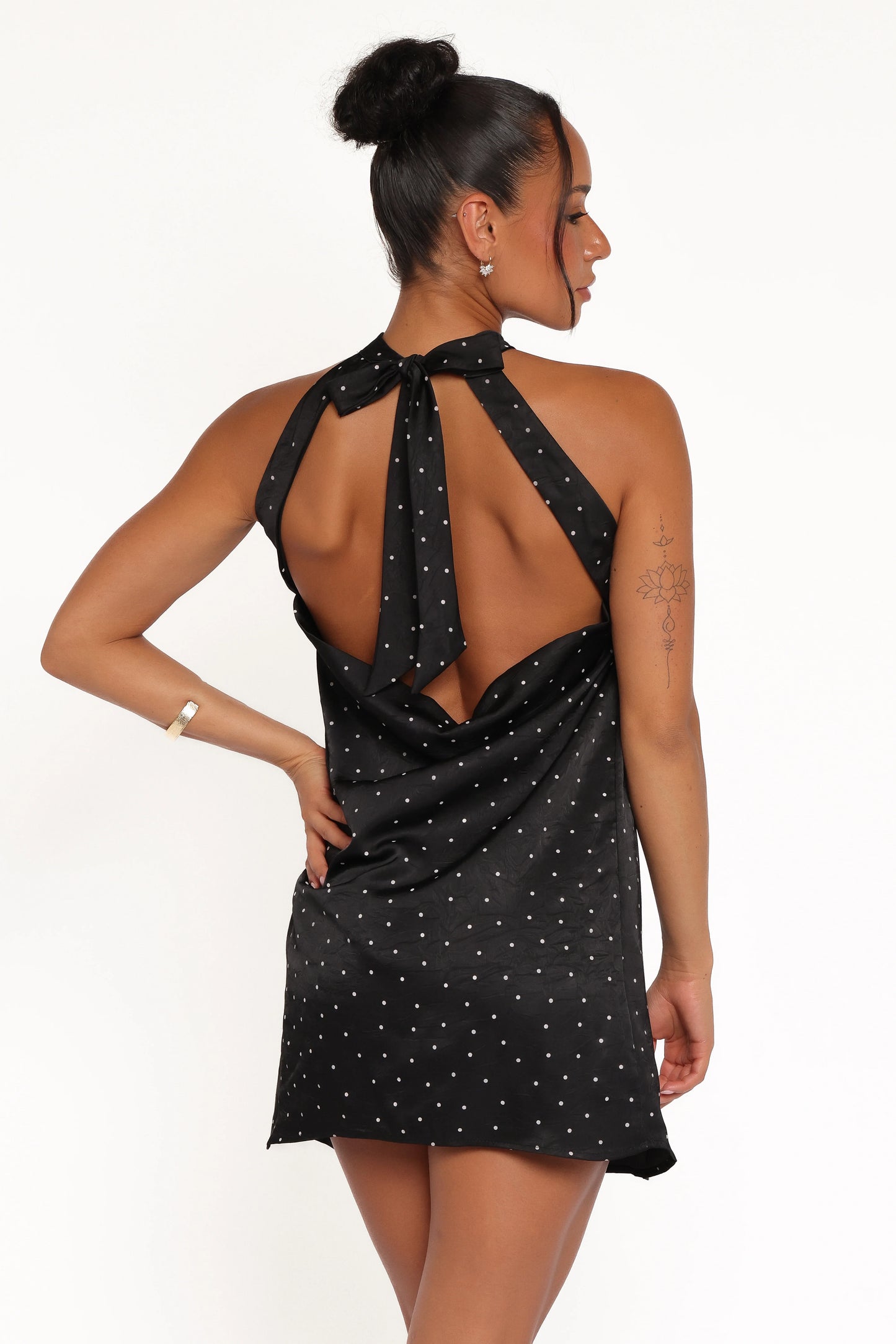 Gabrielle Mini Dress - Black Polka Dot