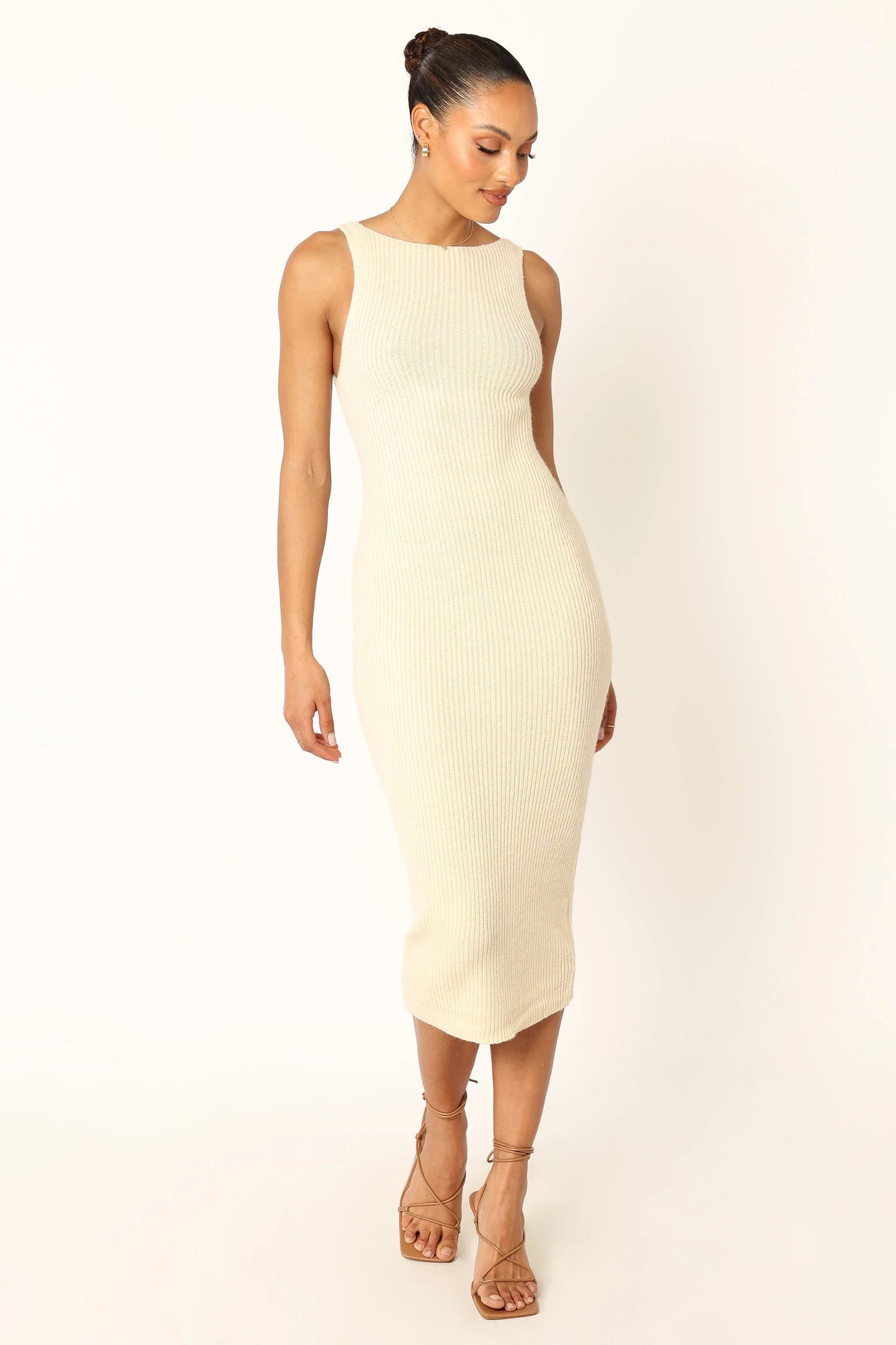 Nita Midi Dress - Beige