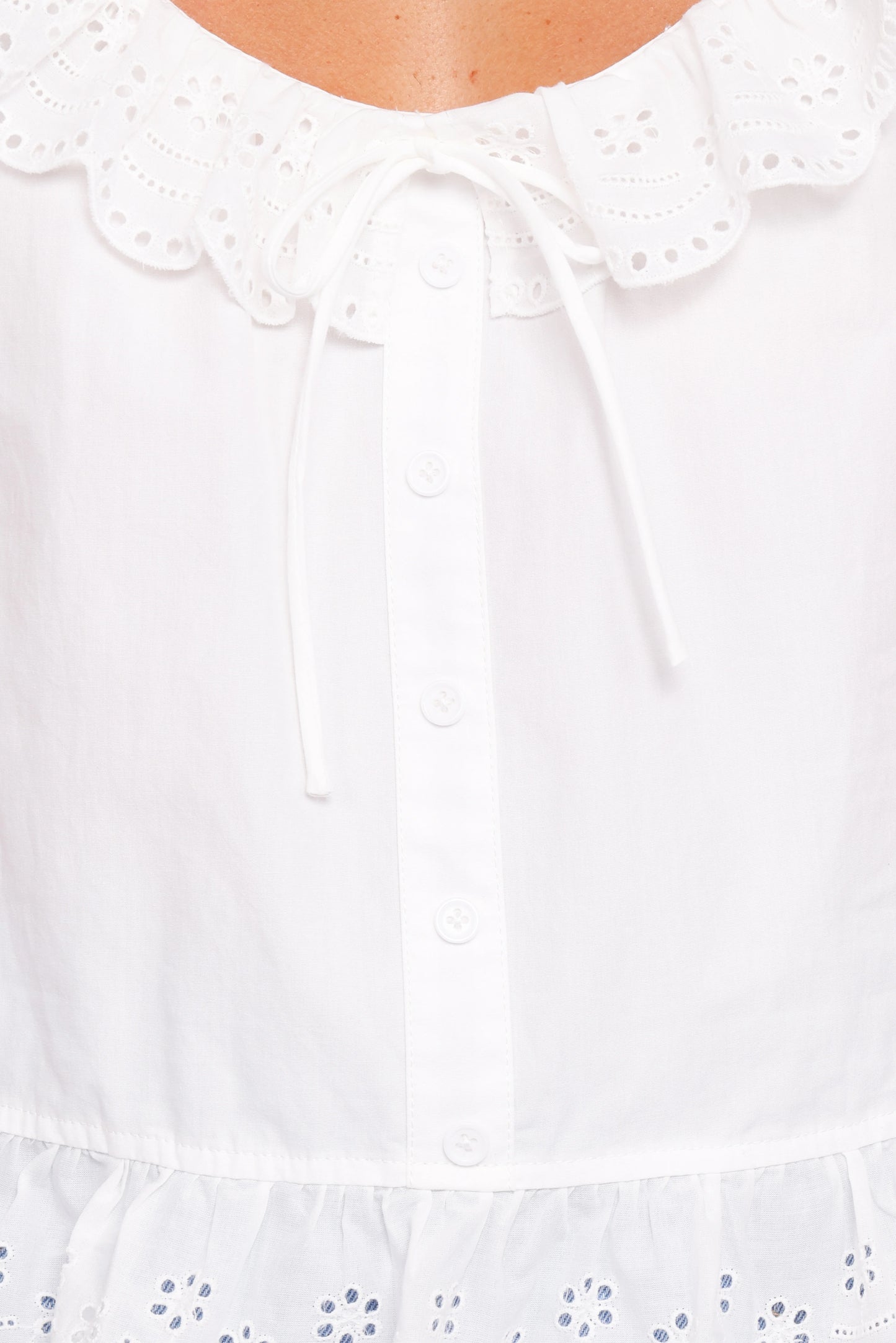 Anouk Button Through Top - White