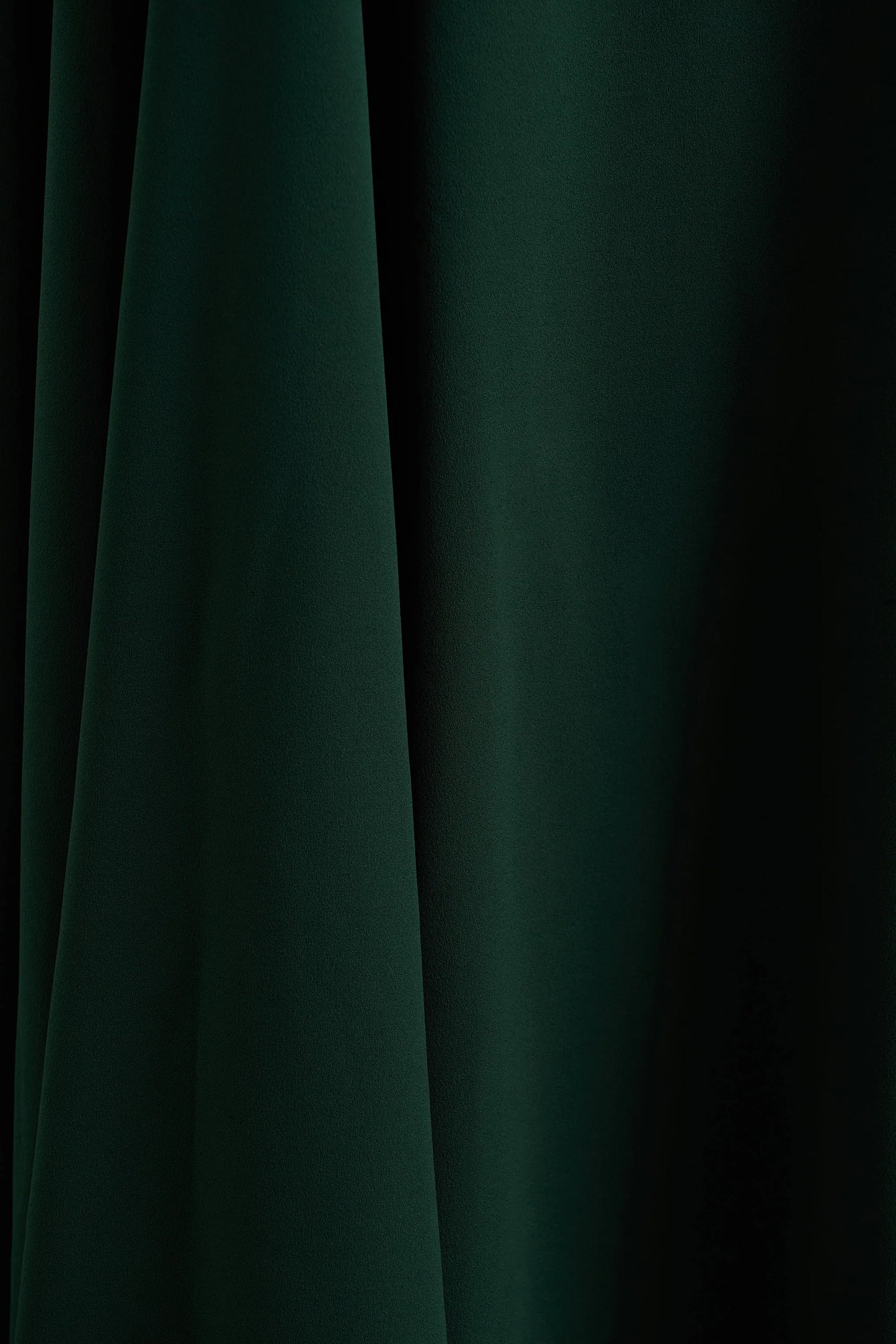 Alea Dark Green High-Neck Short-Sleeve Maxi Dress