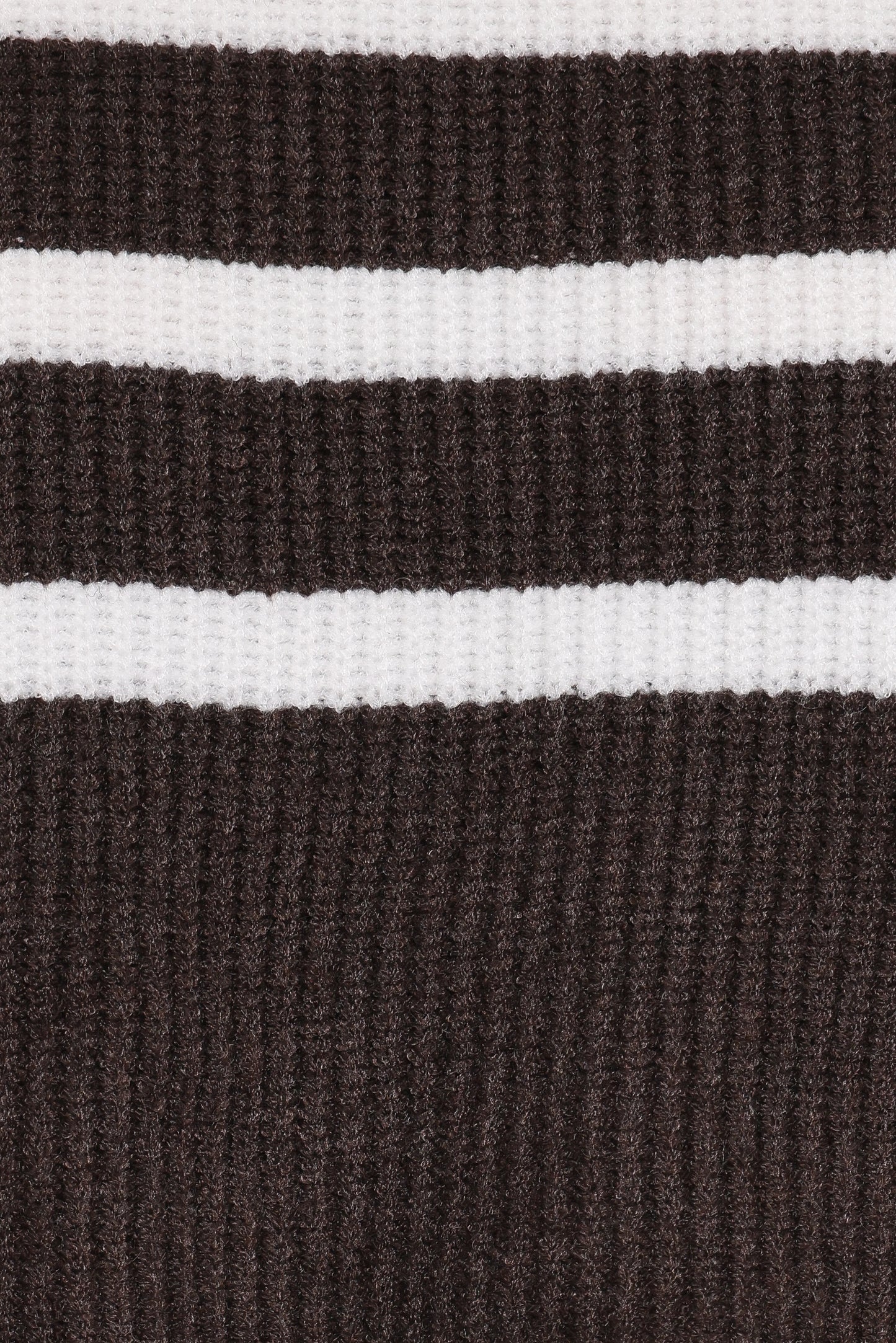 Sara Sweater Set Mini Skirt - Chocolate Cream Stripe