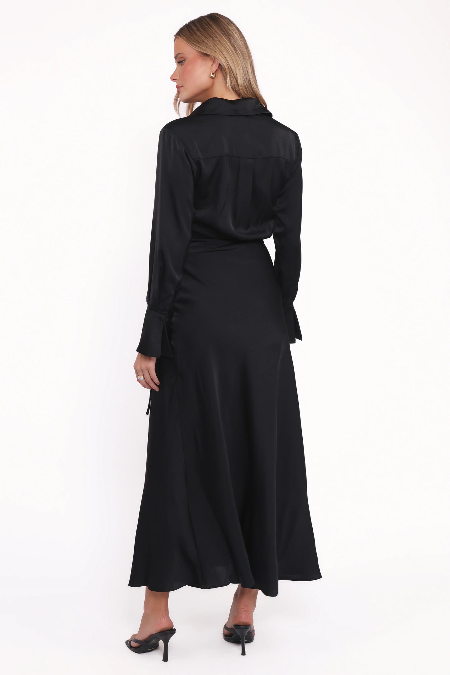 Verna Long Sleeve Maxi Dress - Black