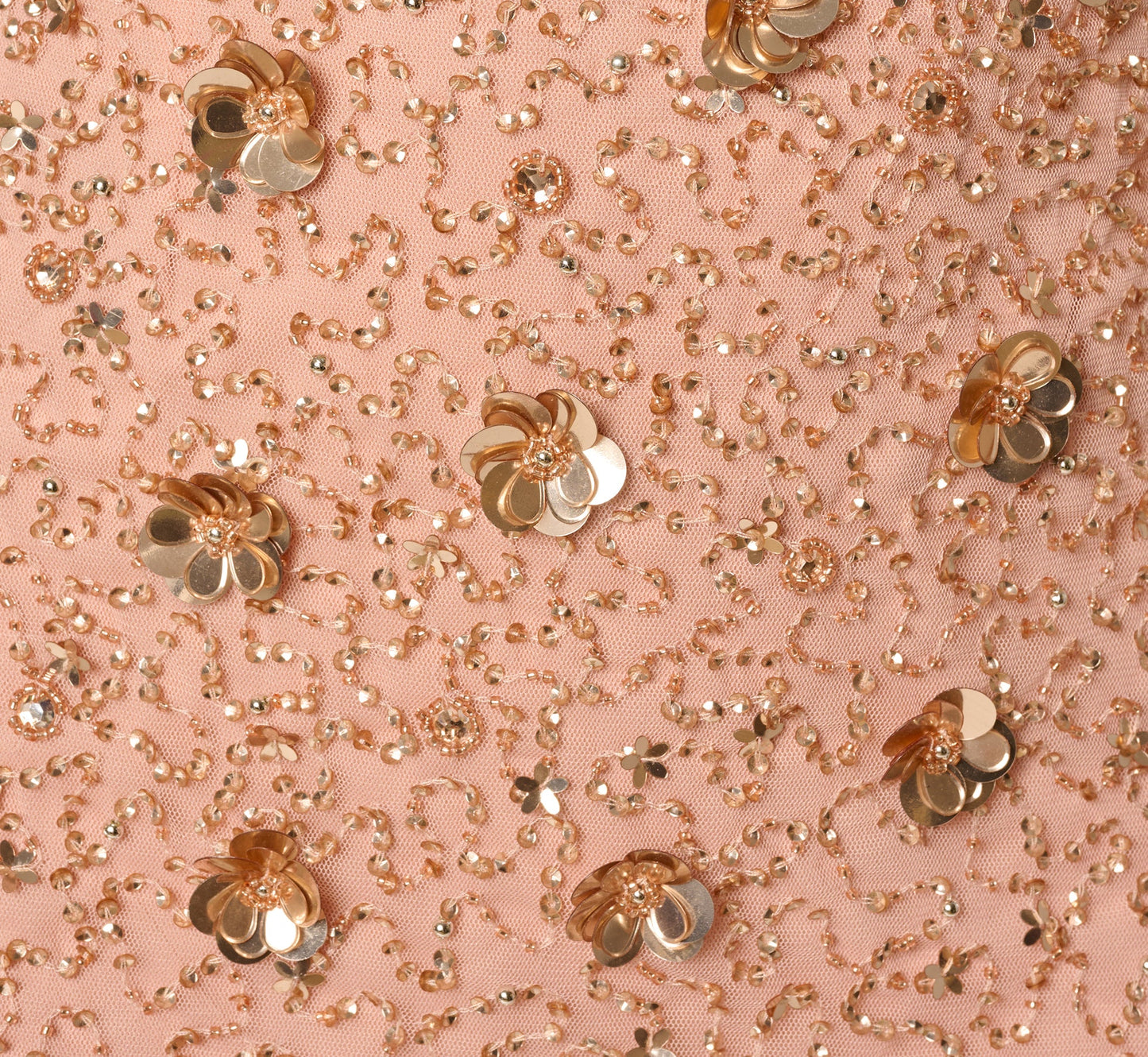 Beaded Cocktail Dress In Apricot Ice