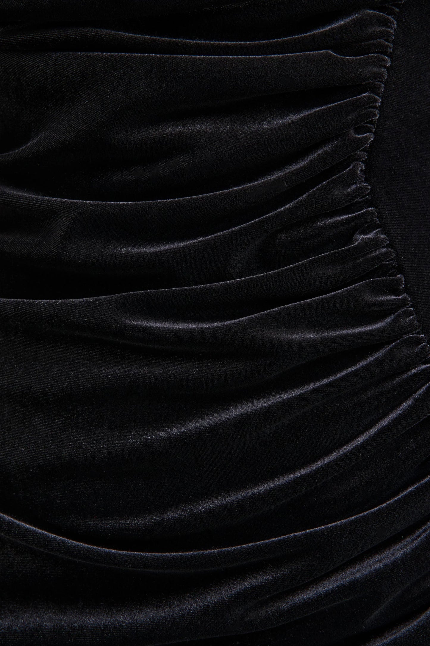 Jovita Black Velvet Cowl-Neck Maxi Dress With Gathered-Detailing