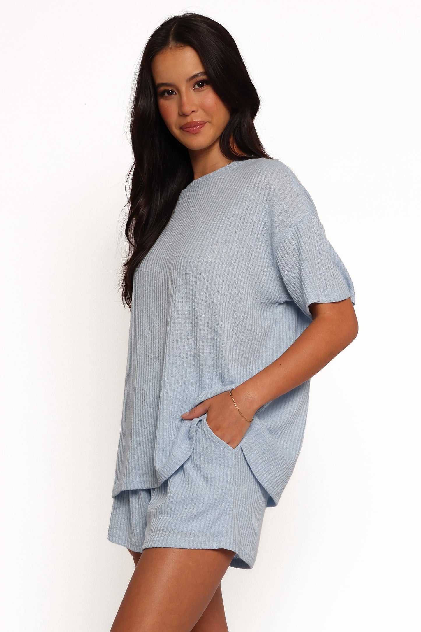 Granger Knit Short Set - Blue