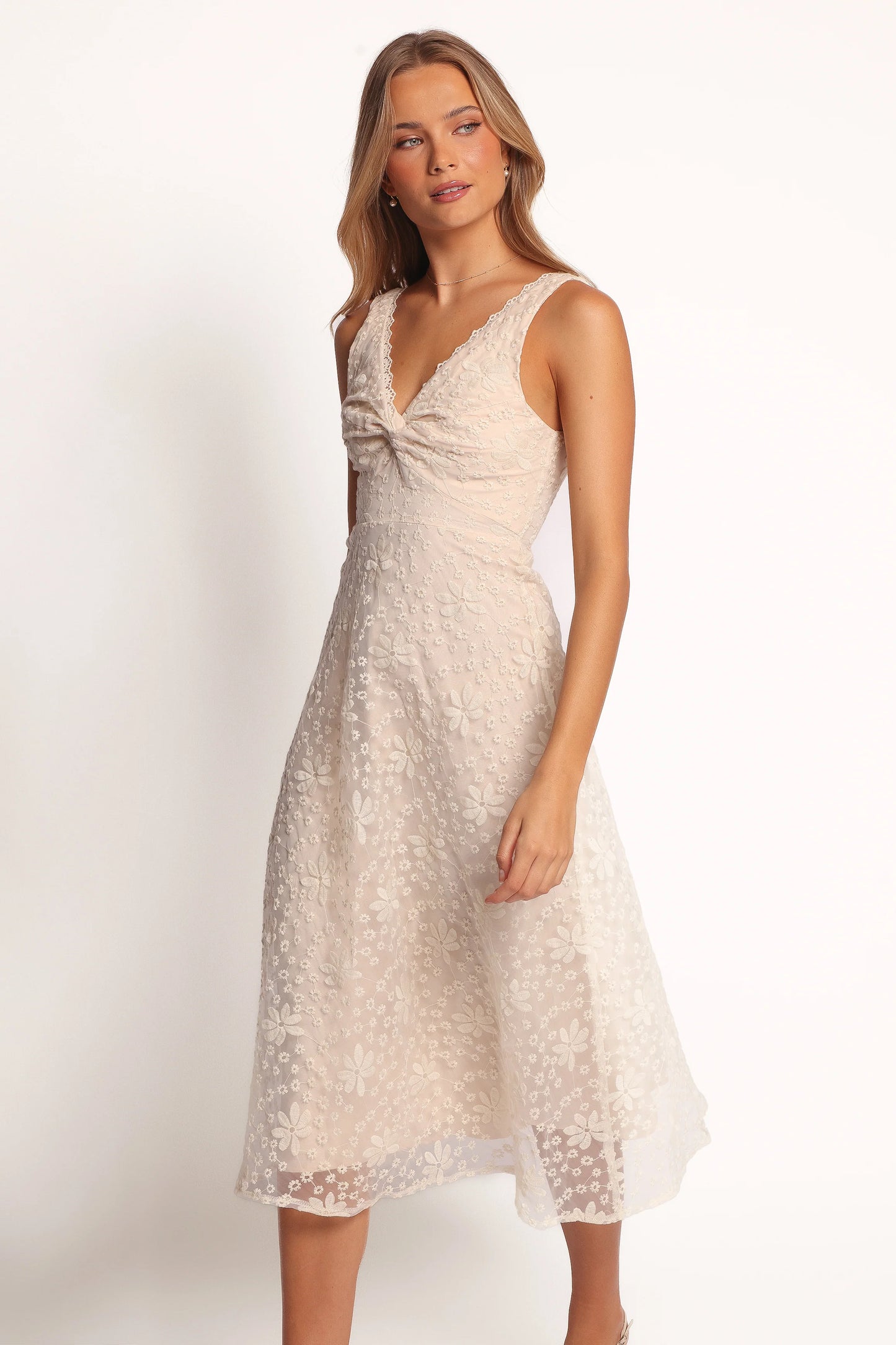 Louise Midi Dress - Cream
