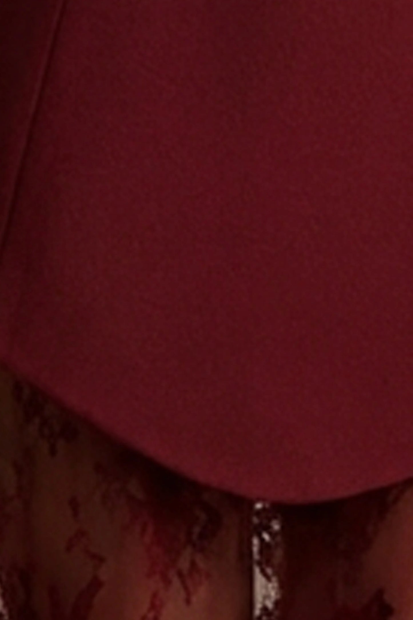 Brandi Burgundy Bandeau Maxi Dress With Lace Skirt