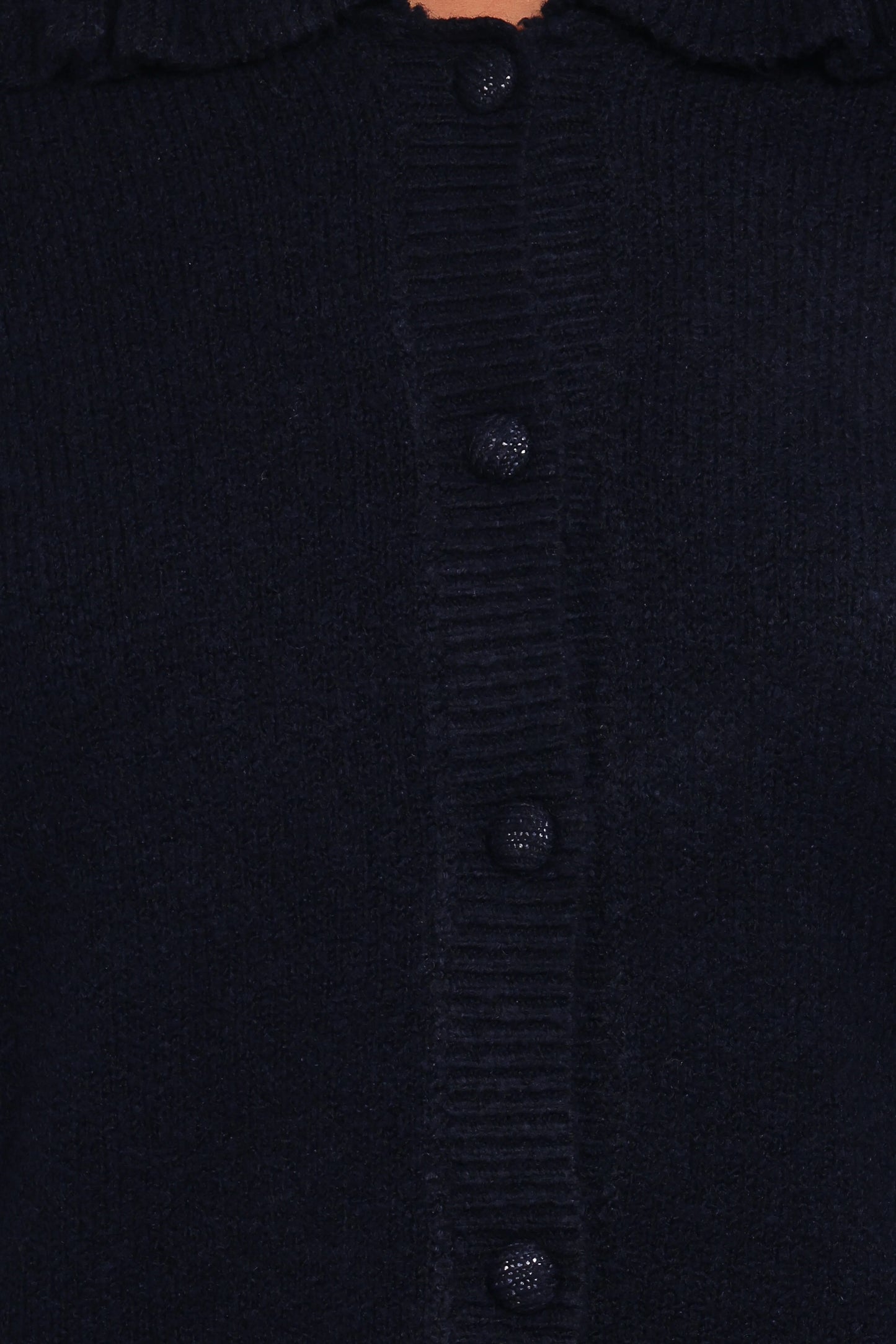 Carmello Frill Collar Cardigan - Navy