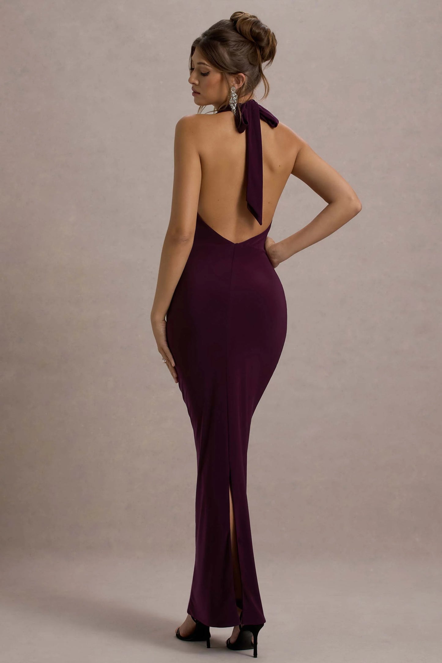 Edessa Port Plunge-Neck Maxi Dress
