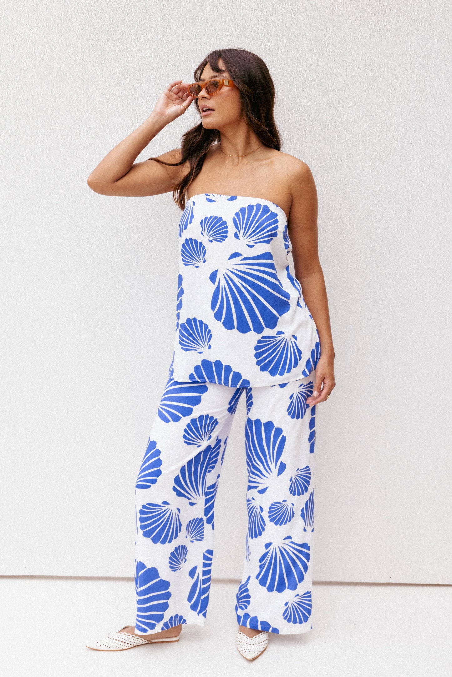 Kristy Pant Set - Blue Shell