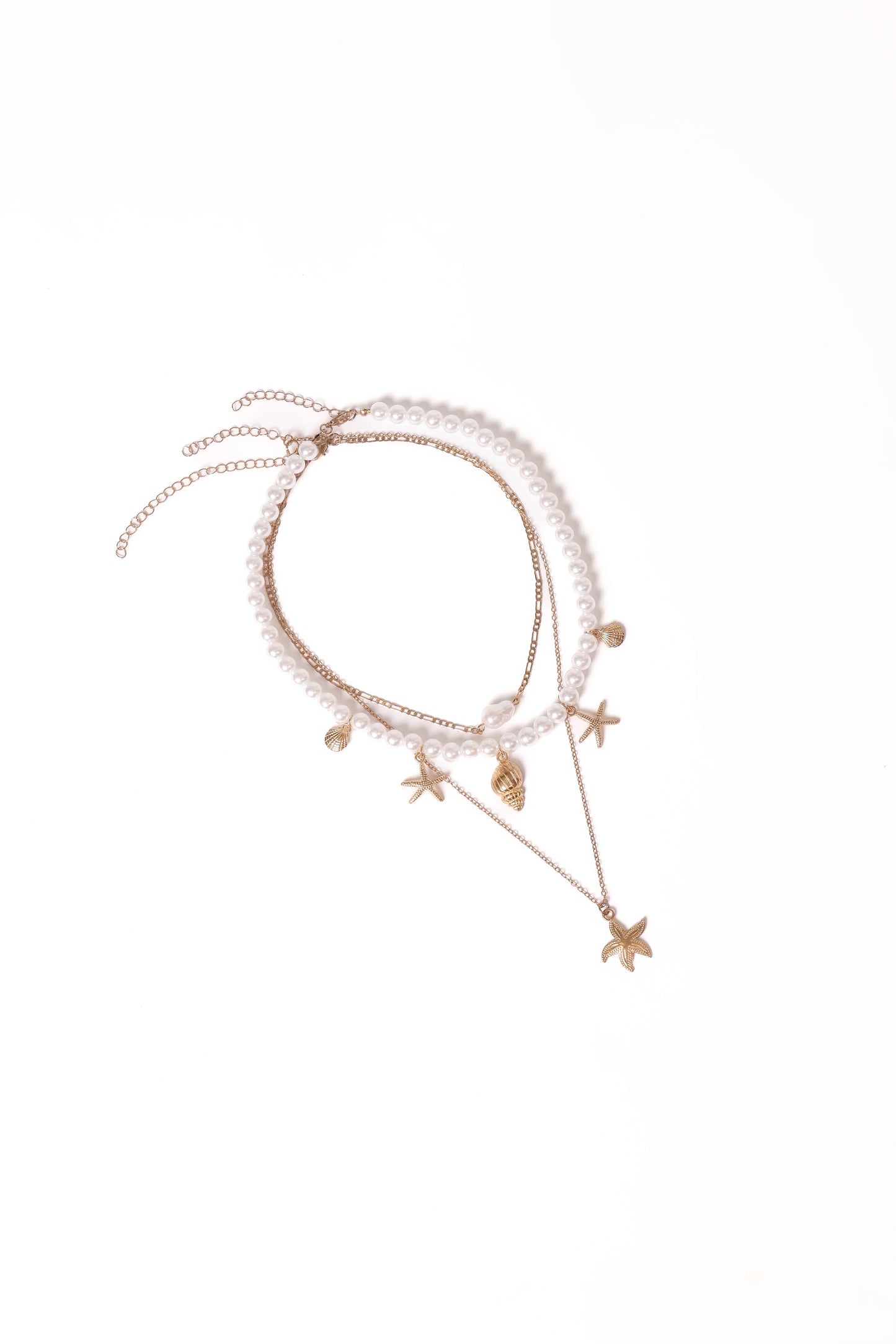 Riviera Necklace - Gold/Pearl