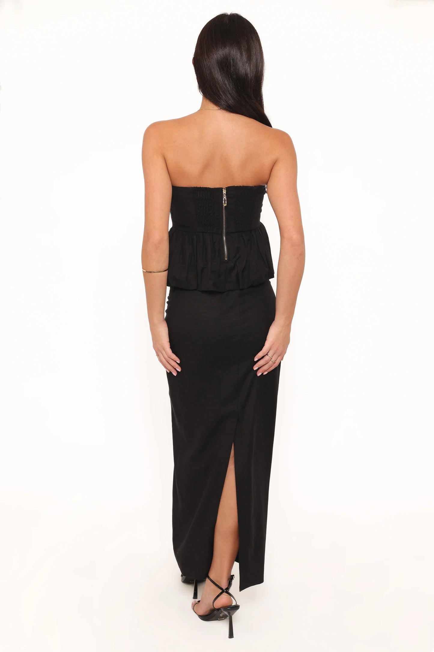 Ursa Fitted Column Skirt - Black
