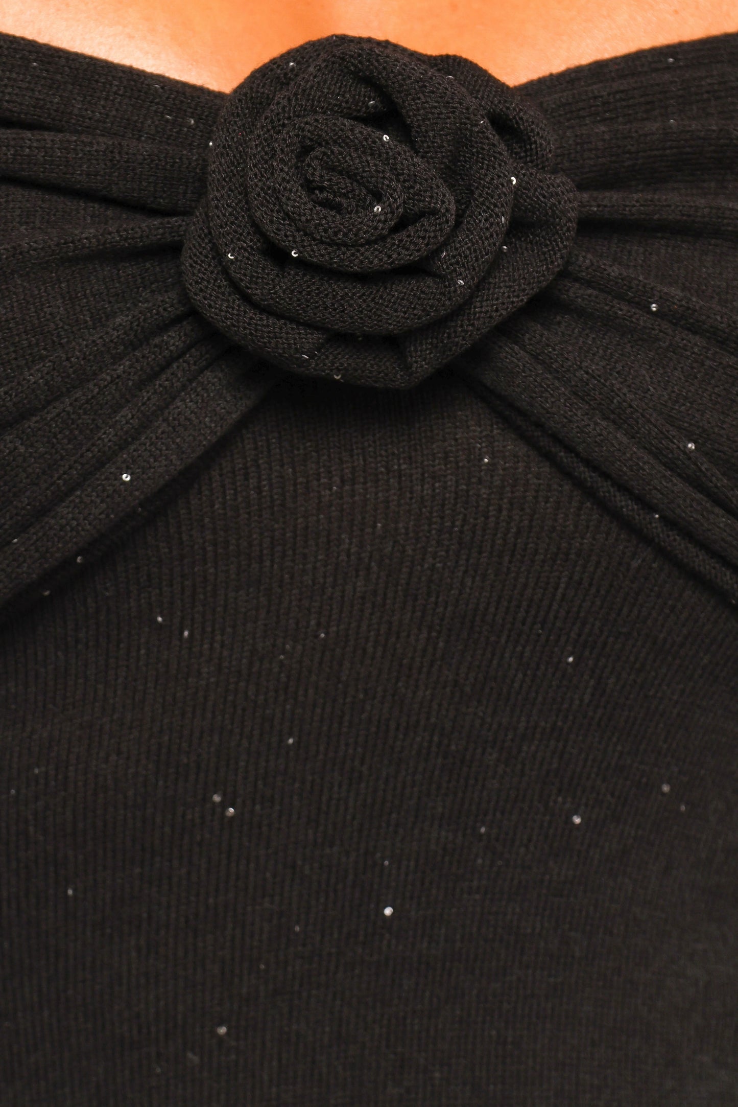 Pennie Maxi Dress - Black Sequin Knit