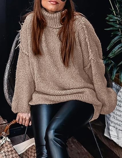 Women's Fall 2025 Turtleneck Oversized Sweater