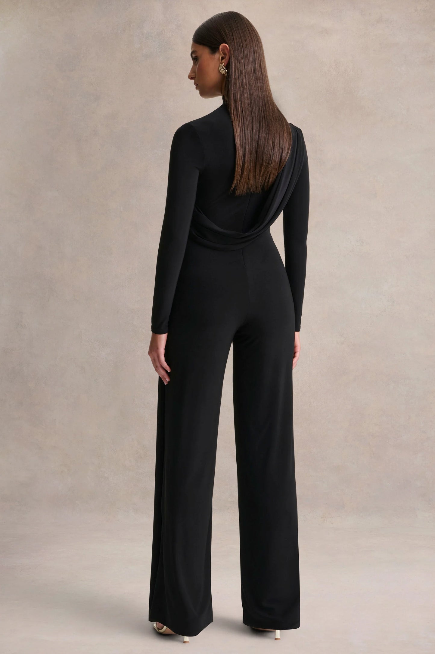 Havenna Black High-Neck Jumpsuit