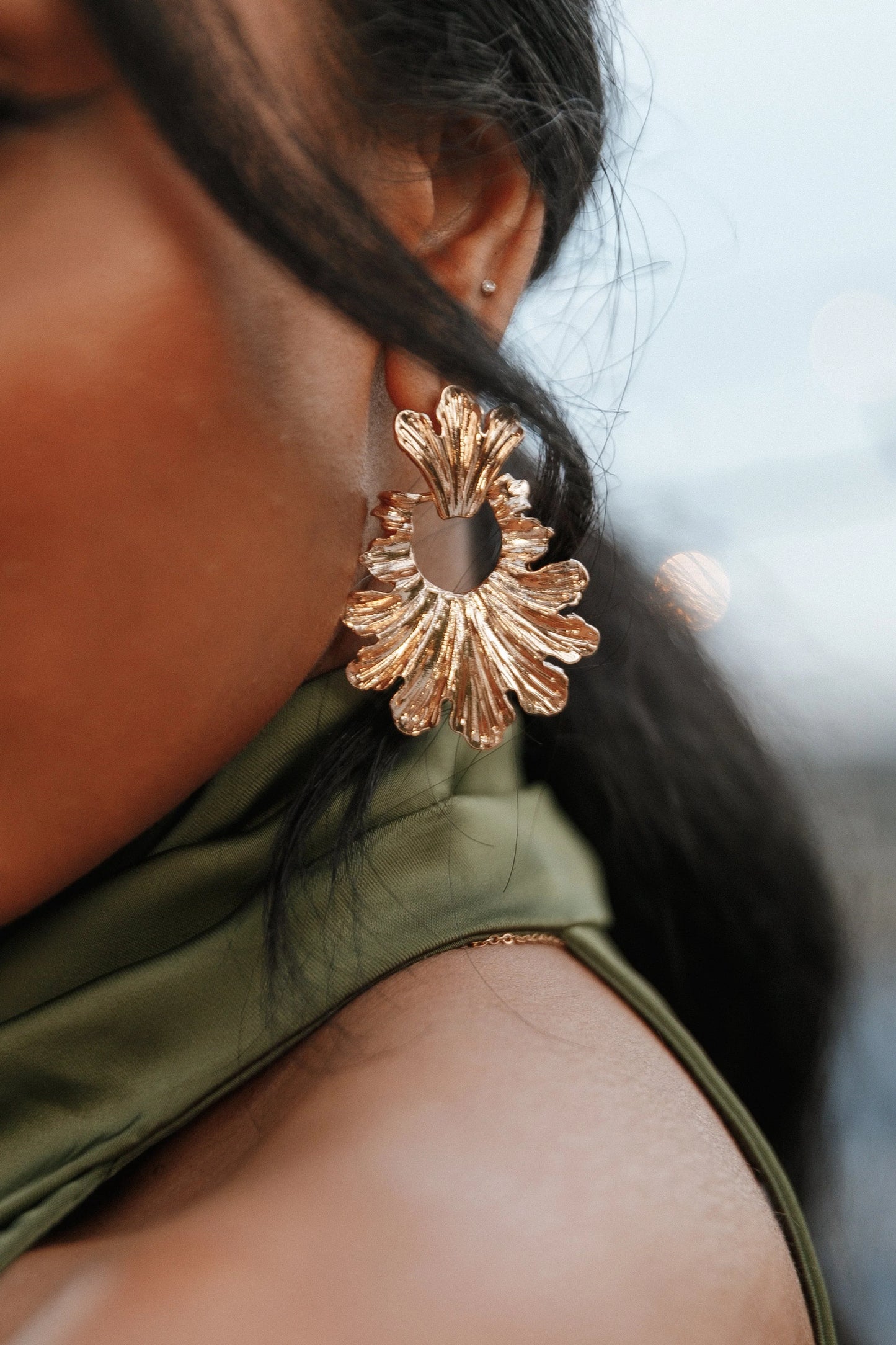 Pixie Statement Earrings - Gold