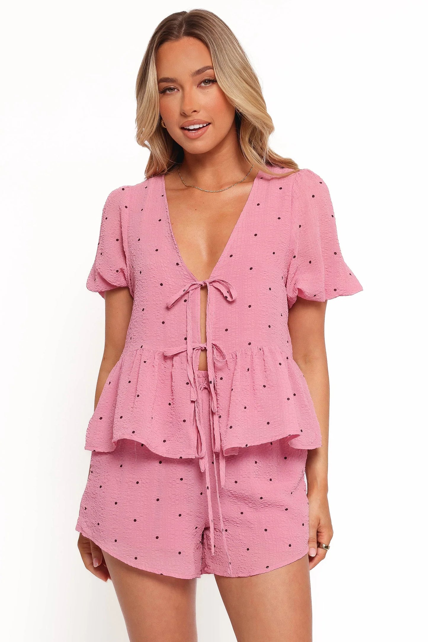 Nala Shorts - Pink Polka Dot