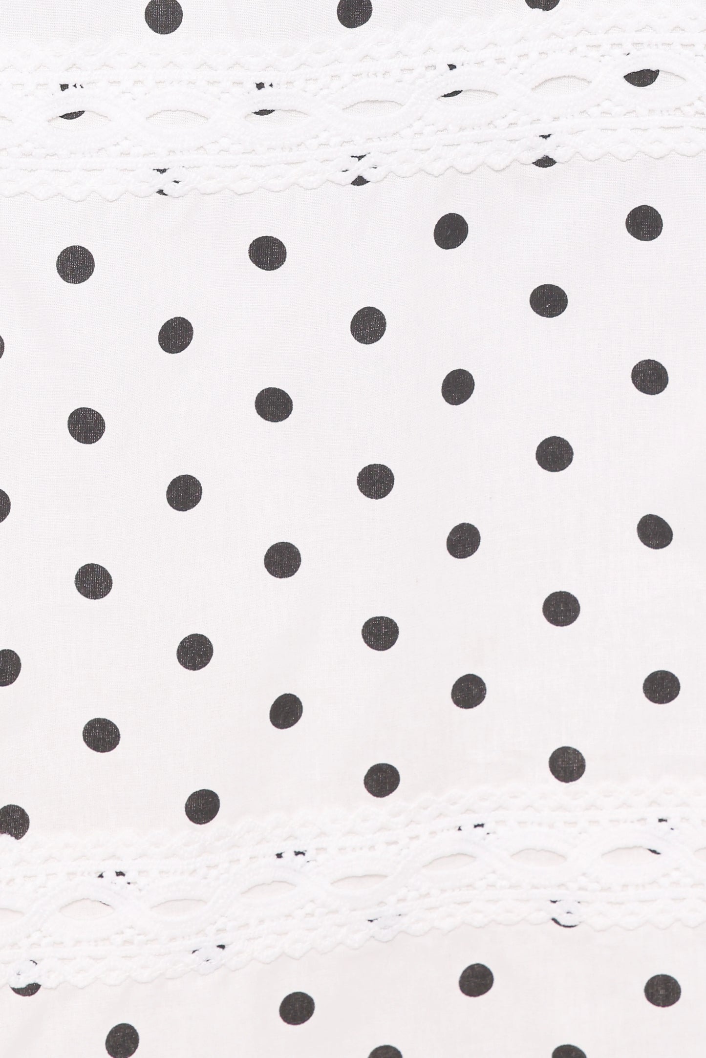 Lucia Tiered Midi Skirt - White Polka Dot
