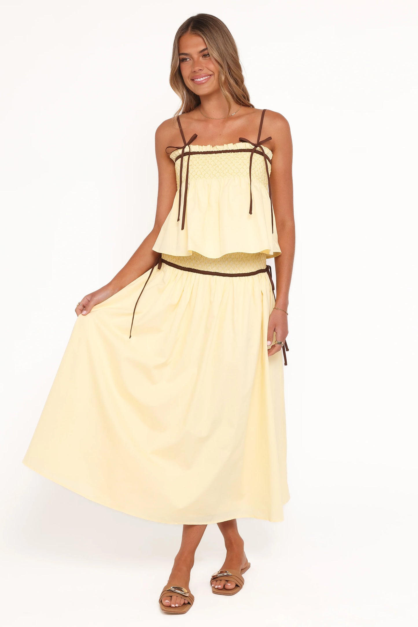 Orielle Maxi Skirt - Lemon