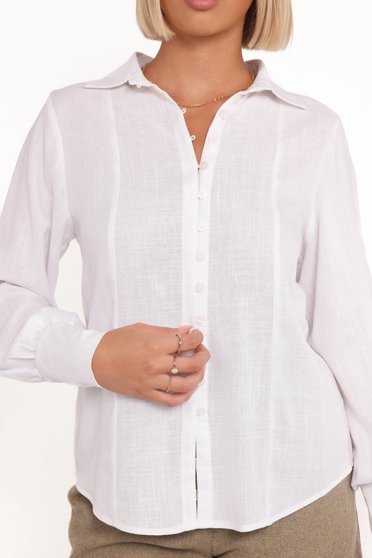 Briggs Long Sleeve Shirt - White