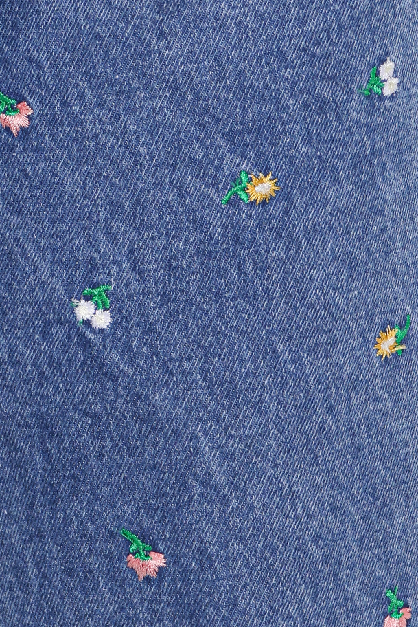 Kendall Straight Leg Jeans - Embroidery Medium Wash