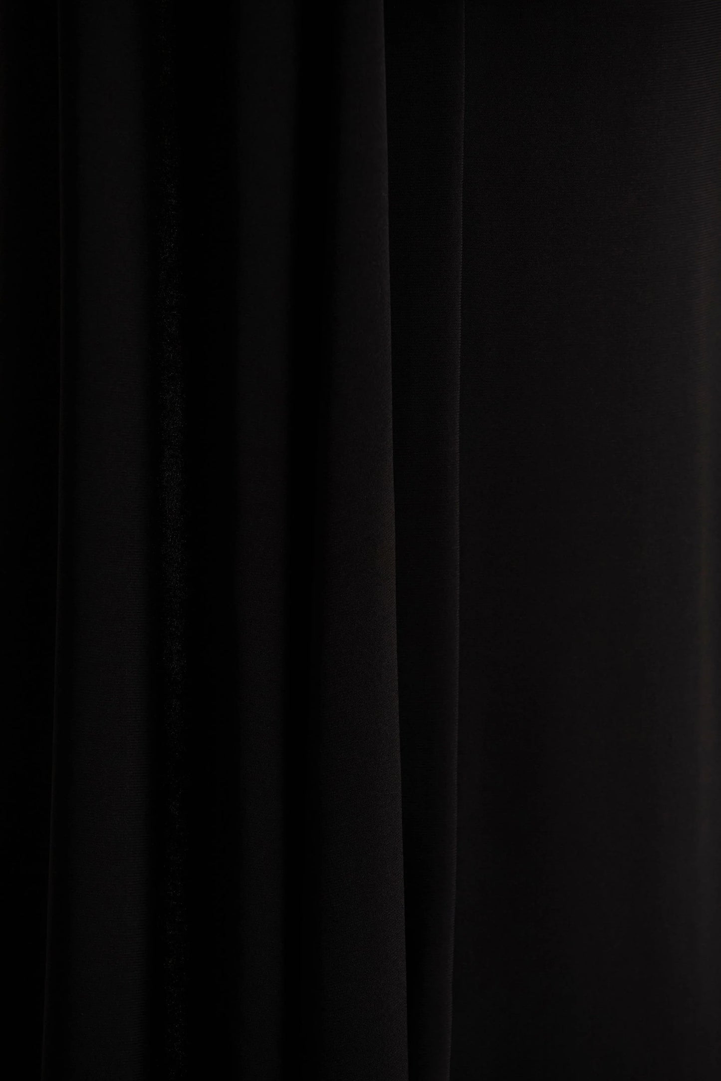 Dawn Black High-Neck Maxi Dress With One Long Cape-Sleeve