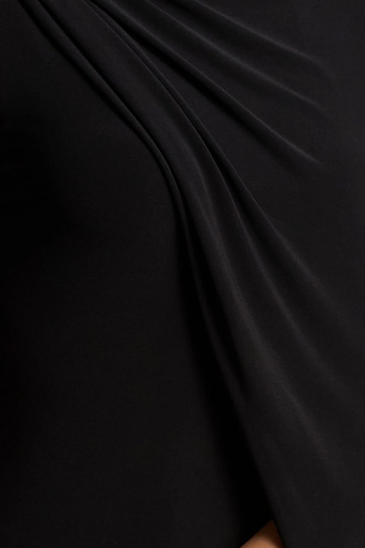 Cressida Black Asymmetric-Neck Maxi Dress With Cape And Gold Detail