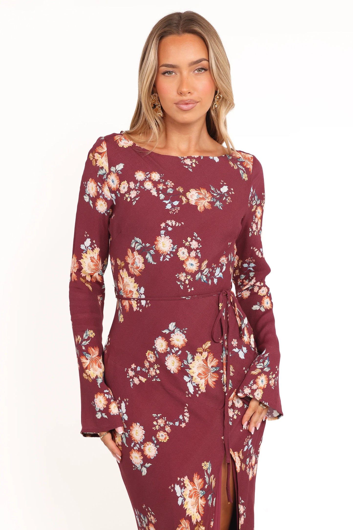 Alima Maxi Dress - Berry Floral