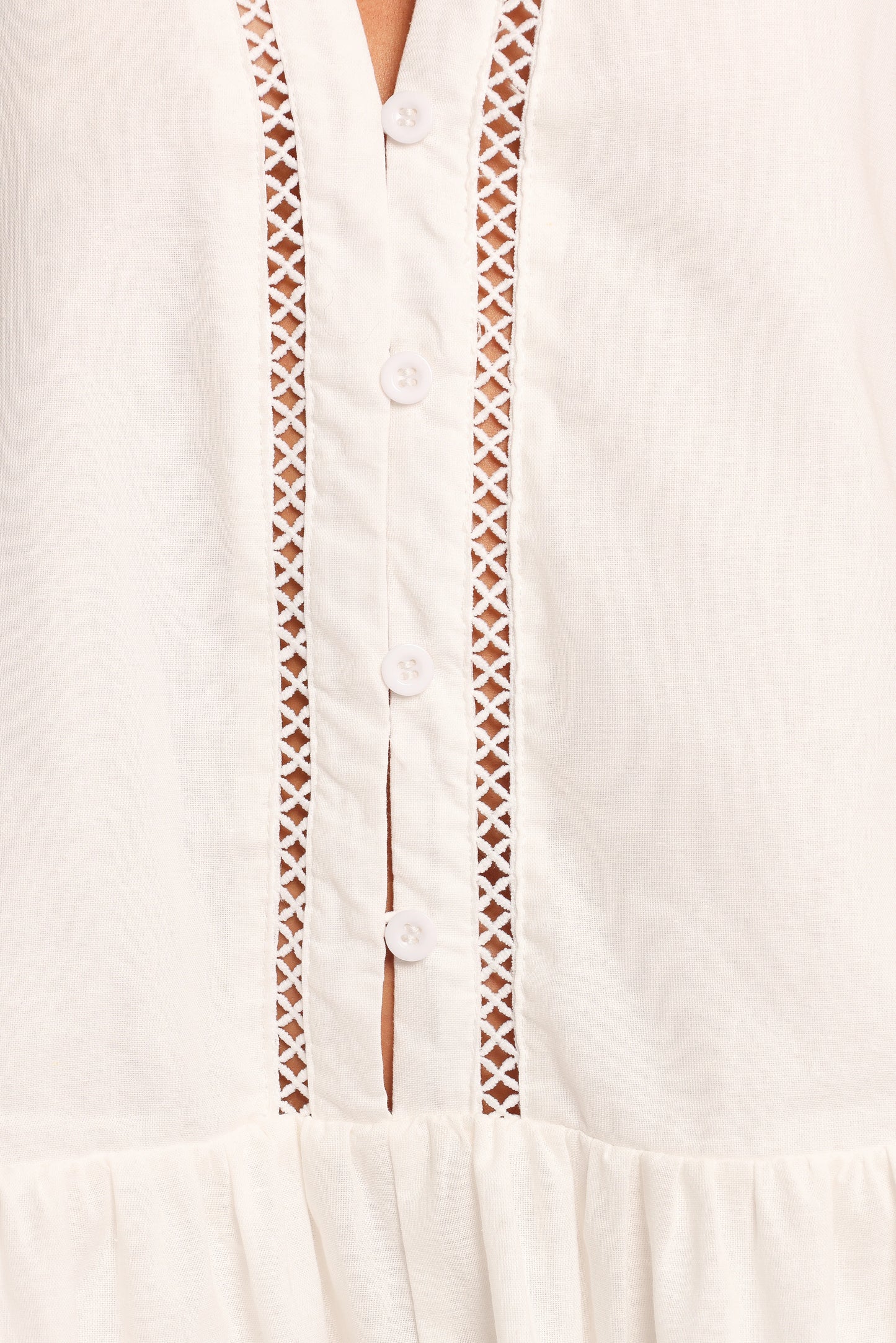 Hart Long Sleeve Mini Dress - White