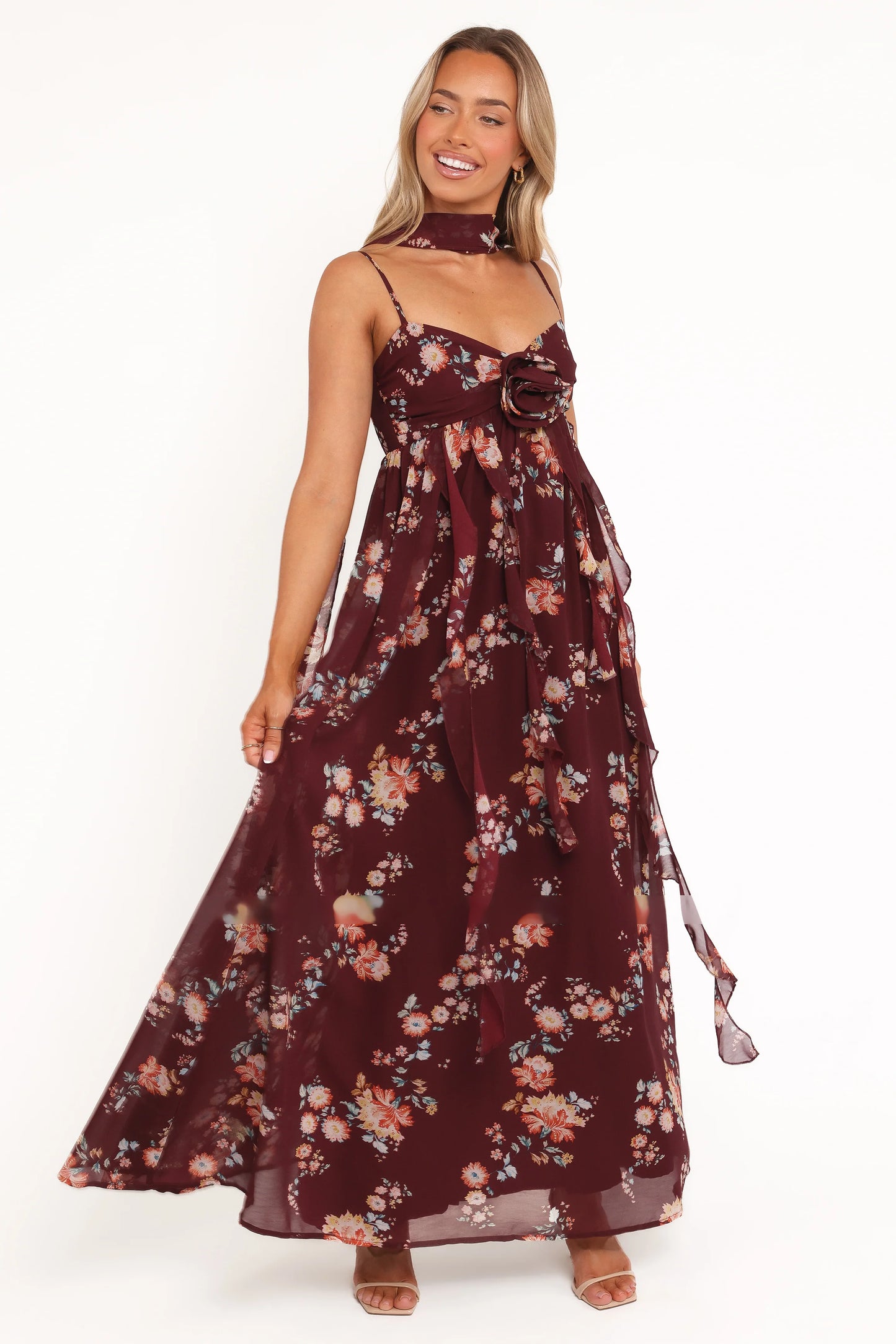 Tully Maxi Dress - Berry Floral