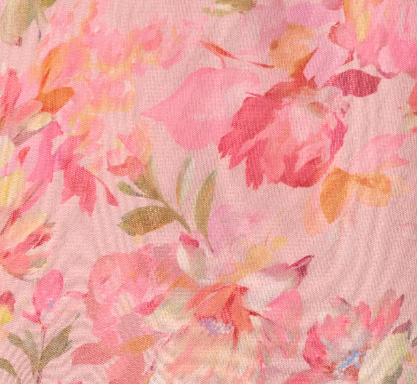 Strapless Floral Organza Pleated Short Dress In Pink Multi
