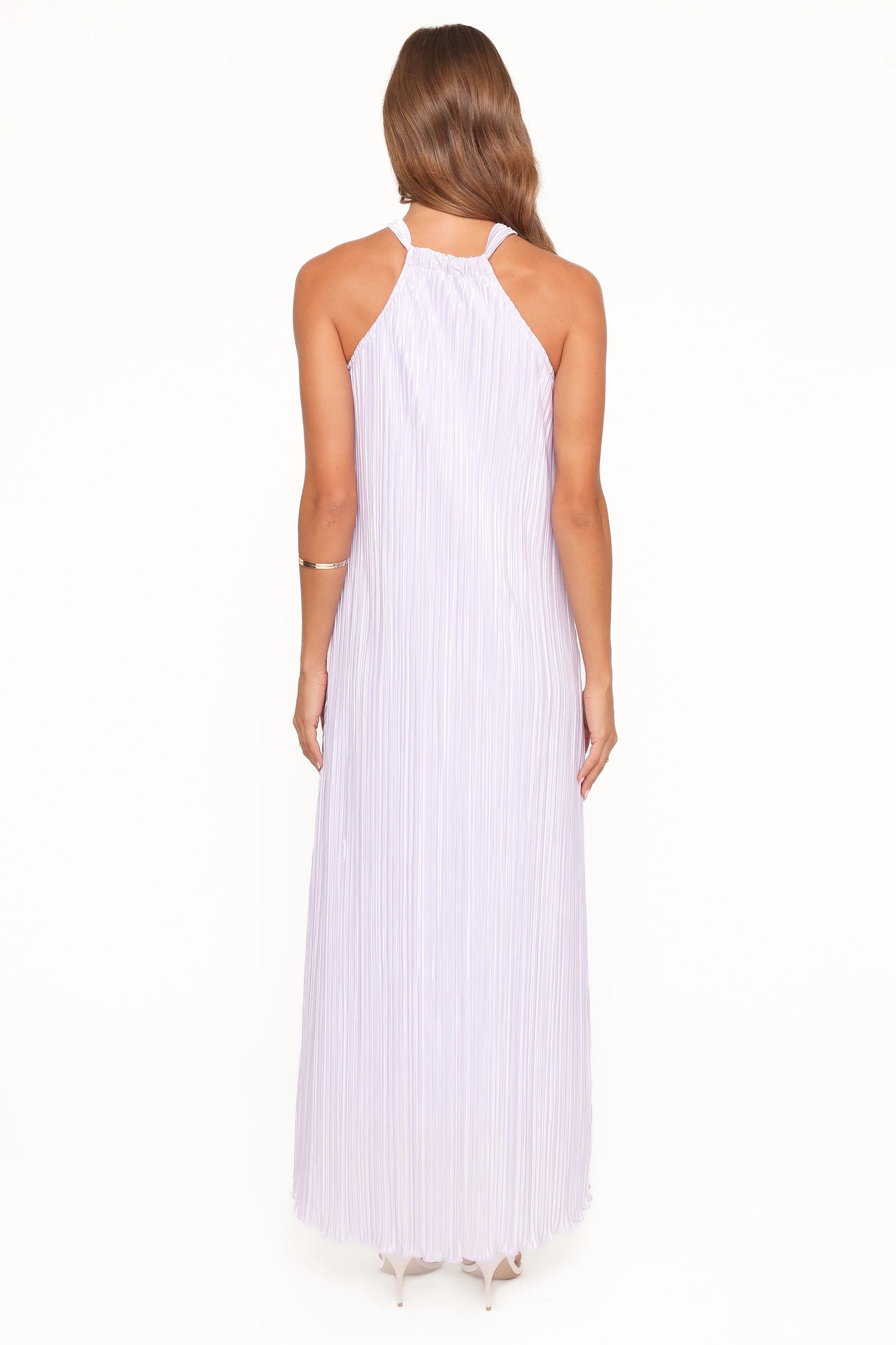 Melody Plisse Halter Maxi Dress - Lavender