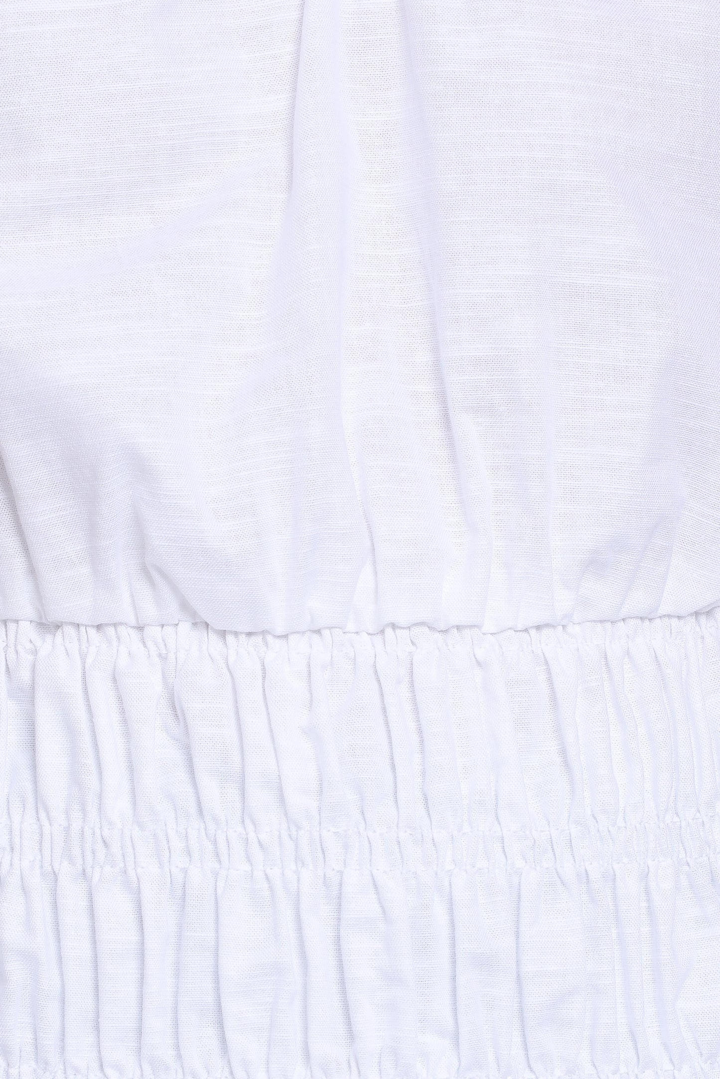 Lucilla Shirred Waist Top - White