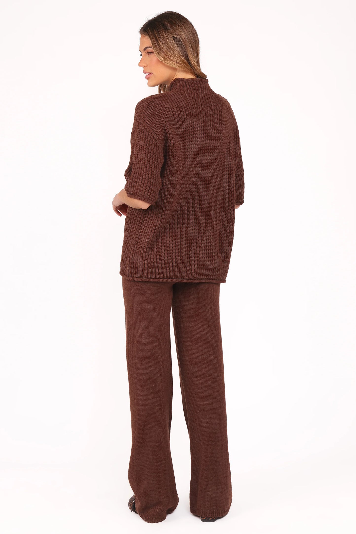 Remii Knit Pant Set - Chocolate