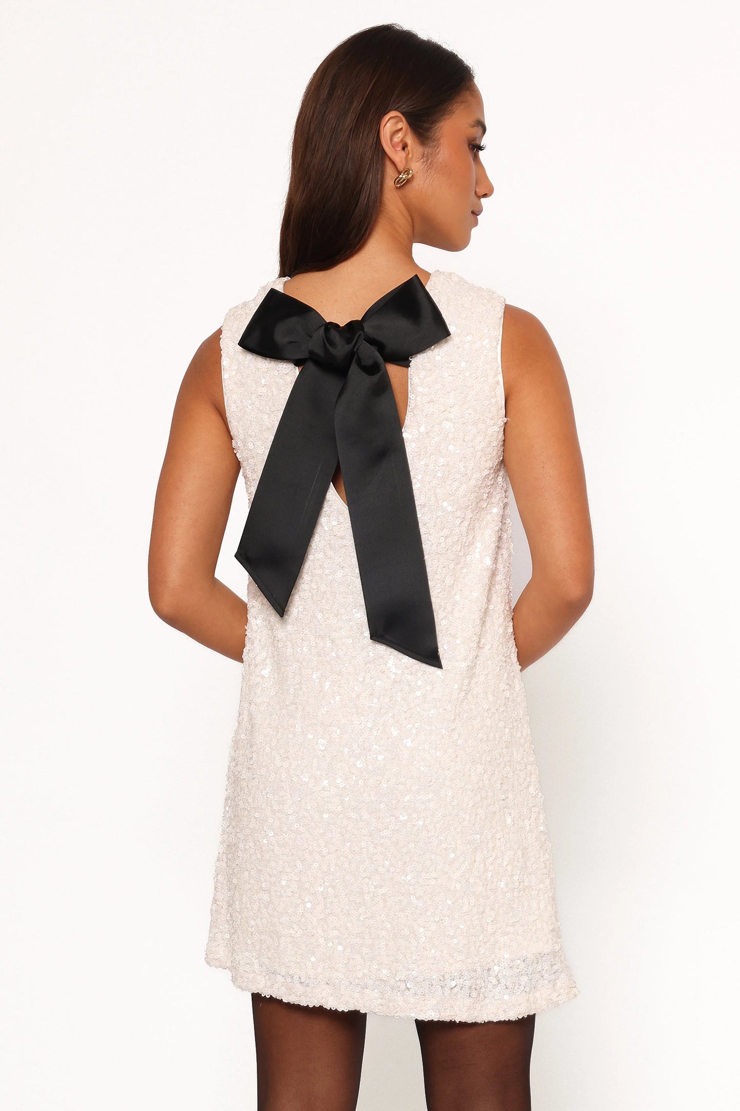 Kezie Sequin Mini Dress - Cream