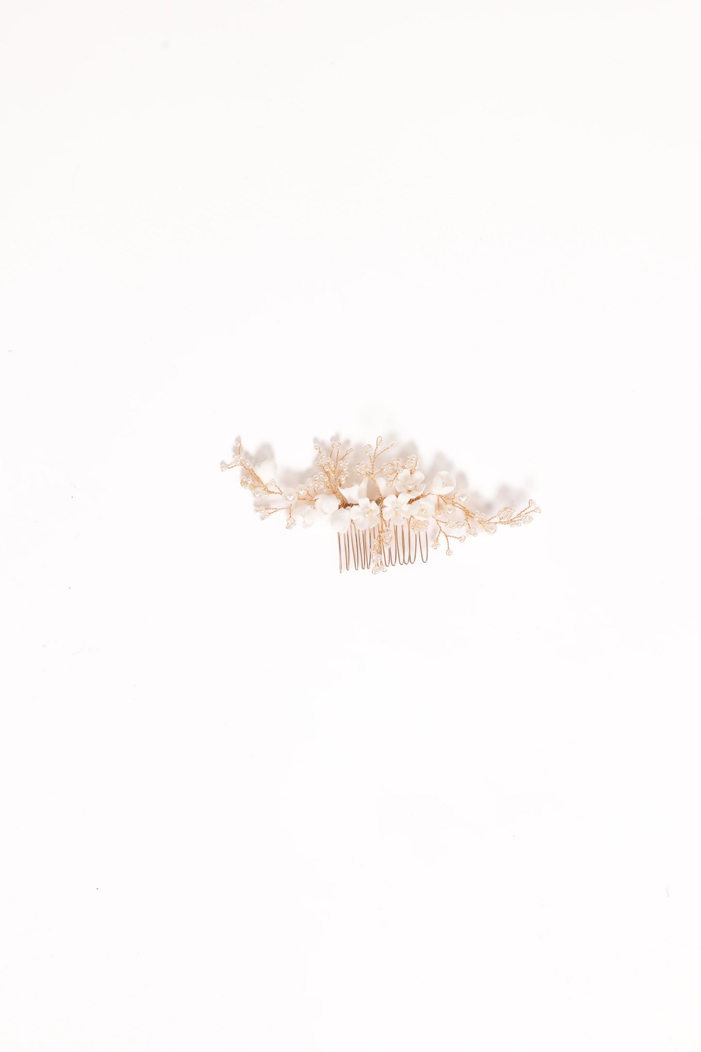 Geraldine Hair Comb - White