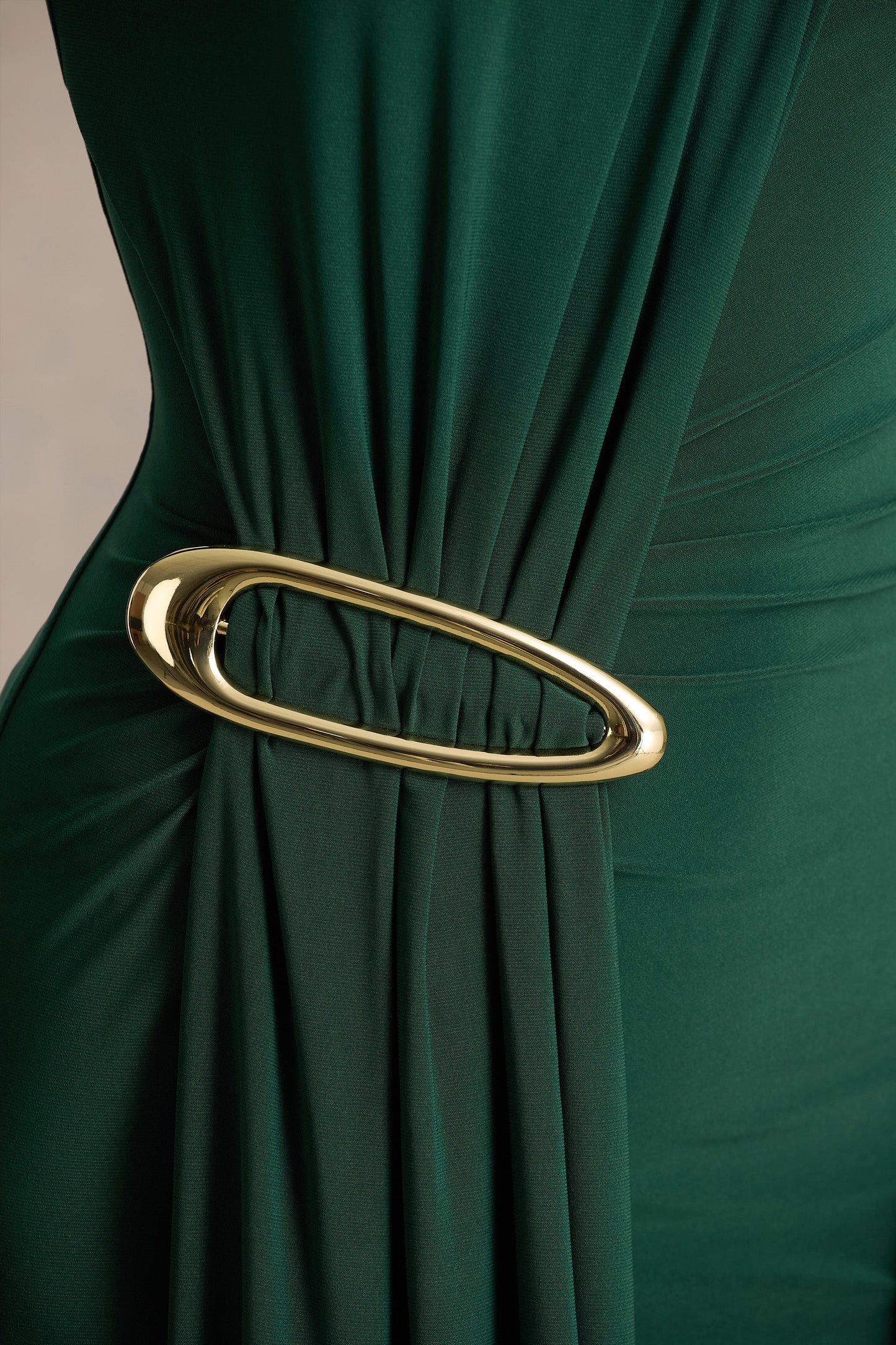 Zadie Teal High-Neck Maxi Dress With Gathered-Detail