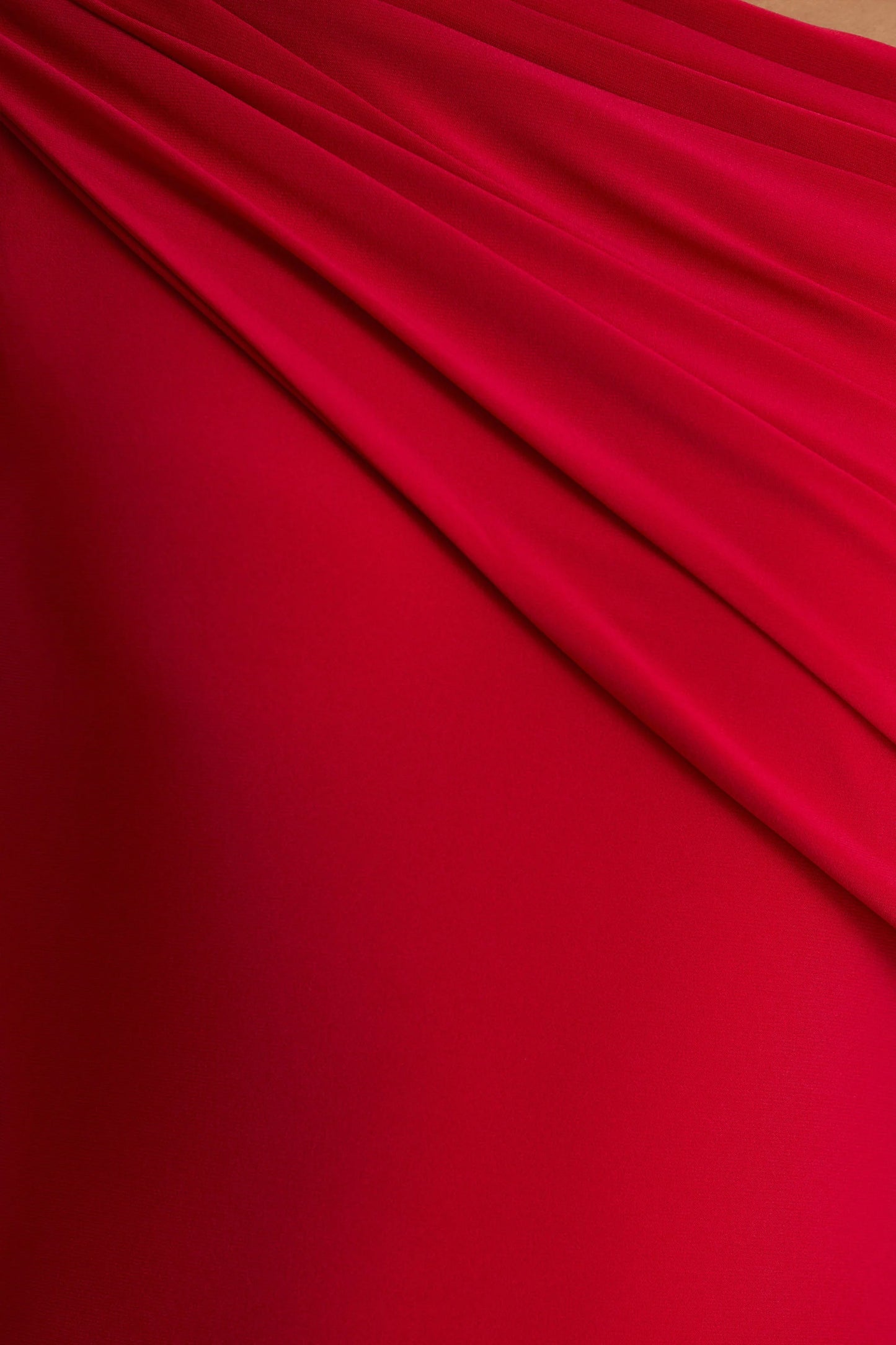 Zendaya Red Asymmetric-Neck Fishtail Maxi Dress With Sash