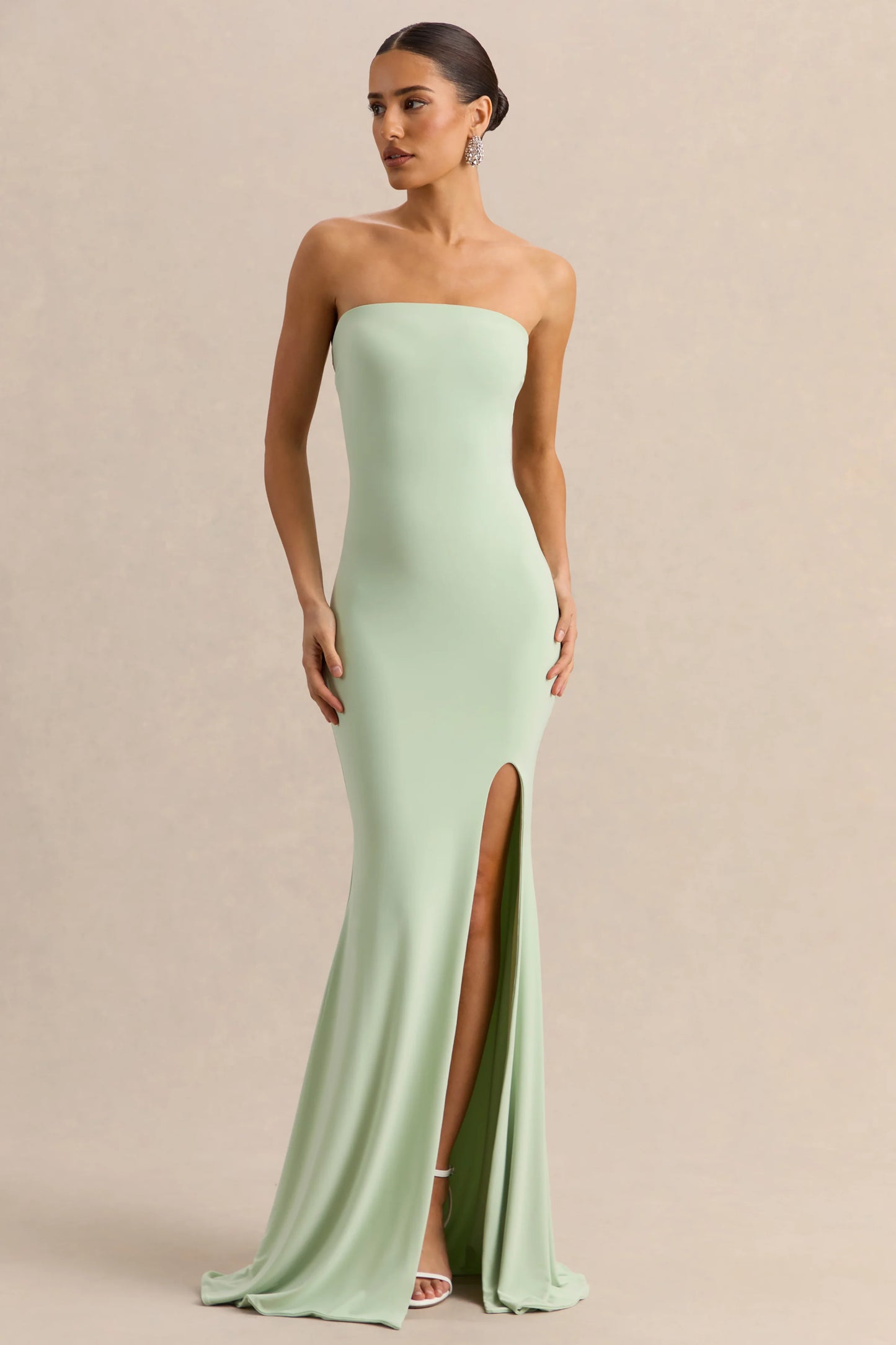 Melva Mint Bandeau Maxi Dress