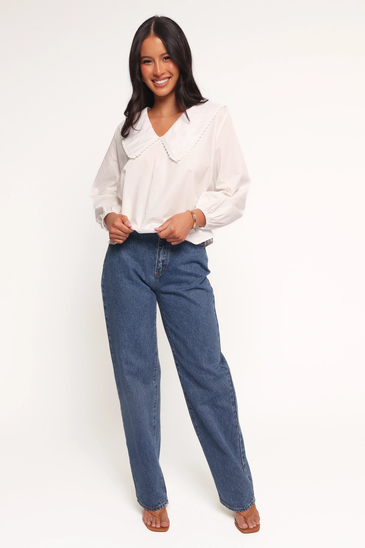 Kenna Long Sleeve Top - White