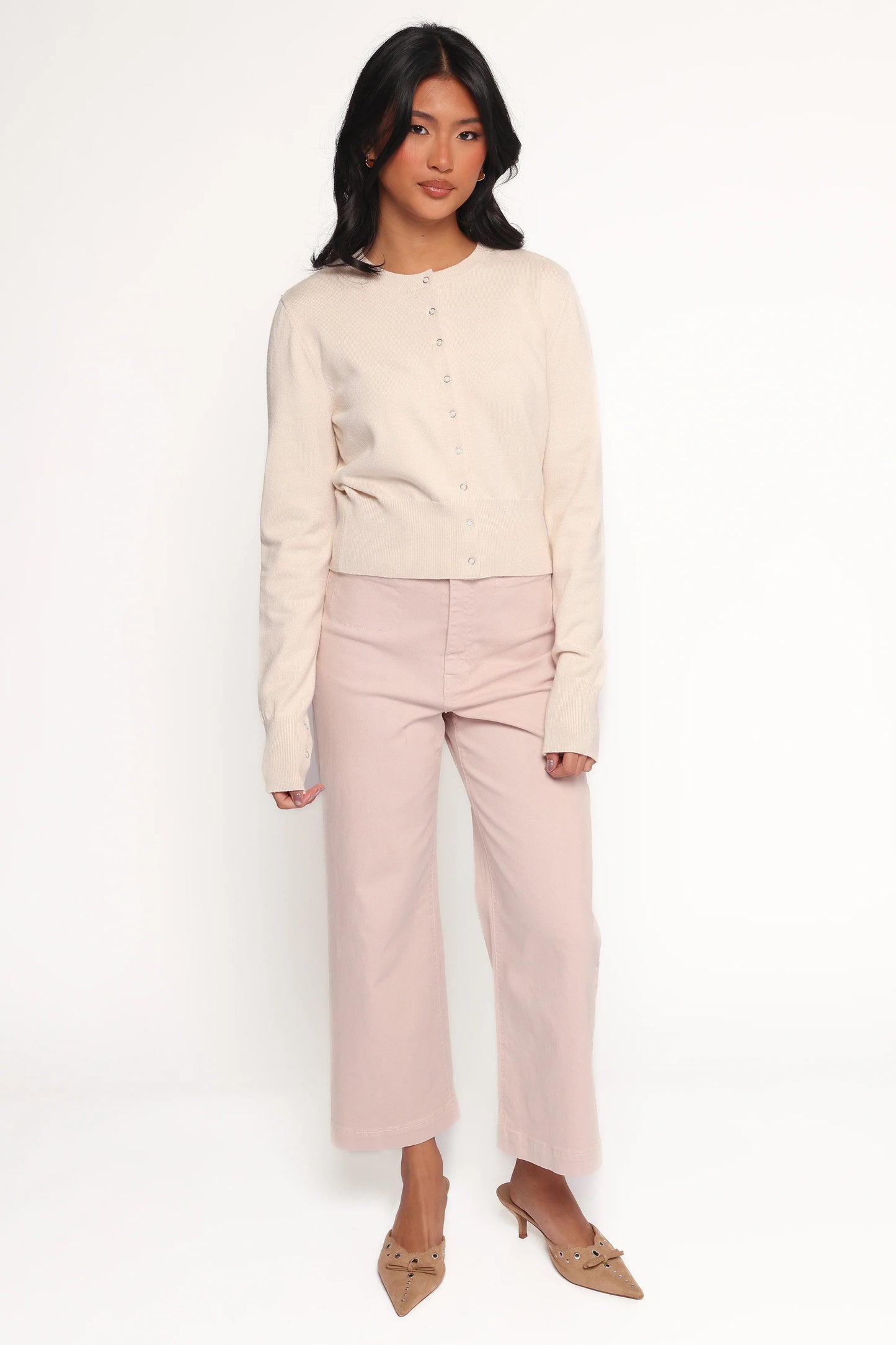 Elita Fitted Cardigan - Cream