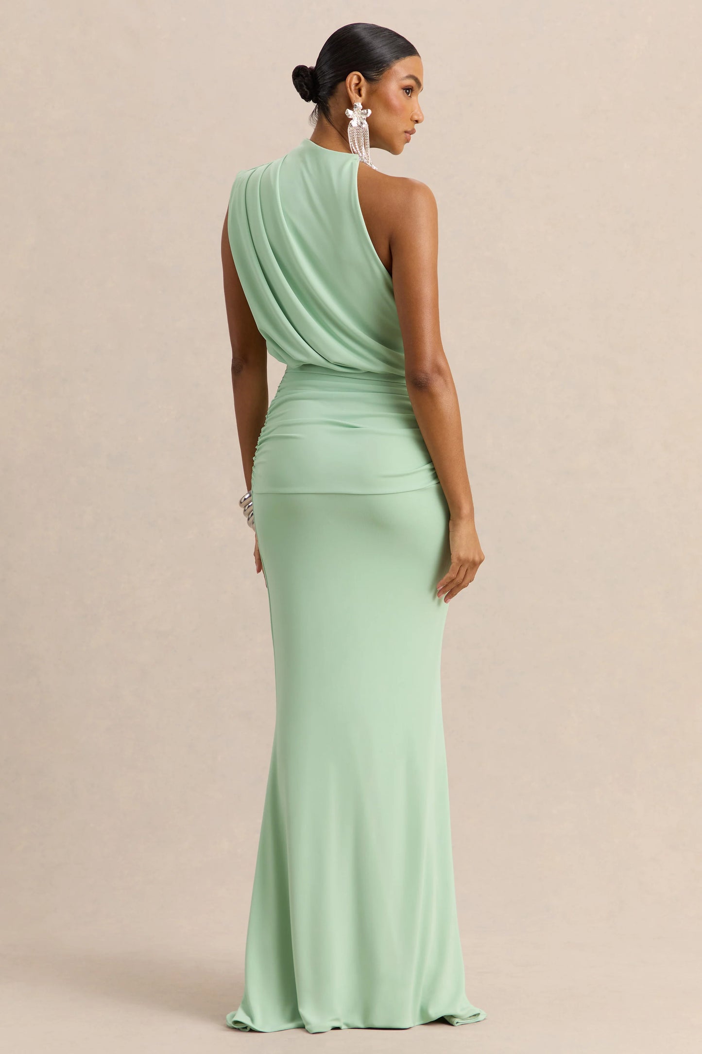 Umaira Mint High-Neck Maxi Dress