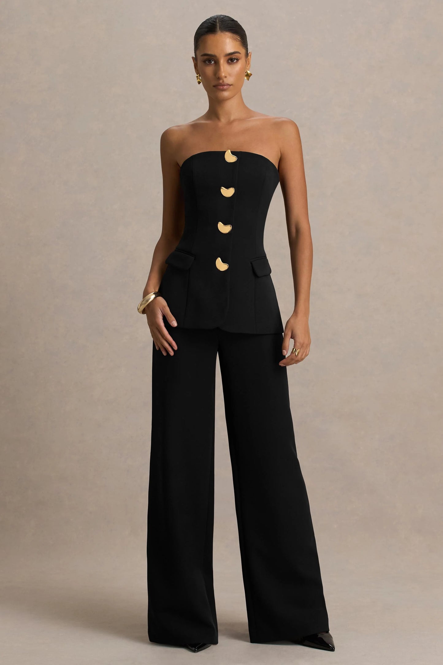 Zoey Black Bandeau Jumpsuit