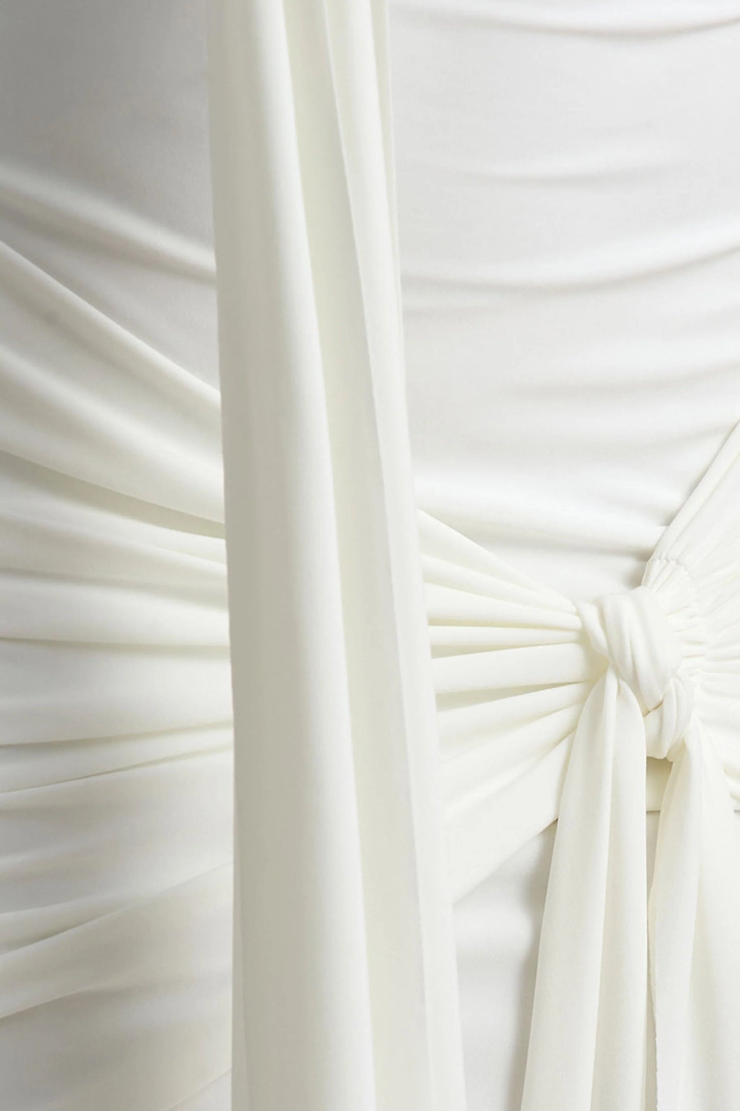 Essie White Bardot Wrap Mini Dress With Sash Detail