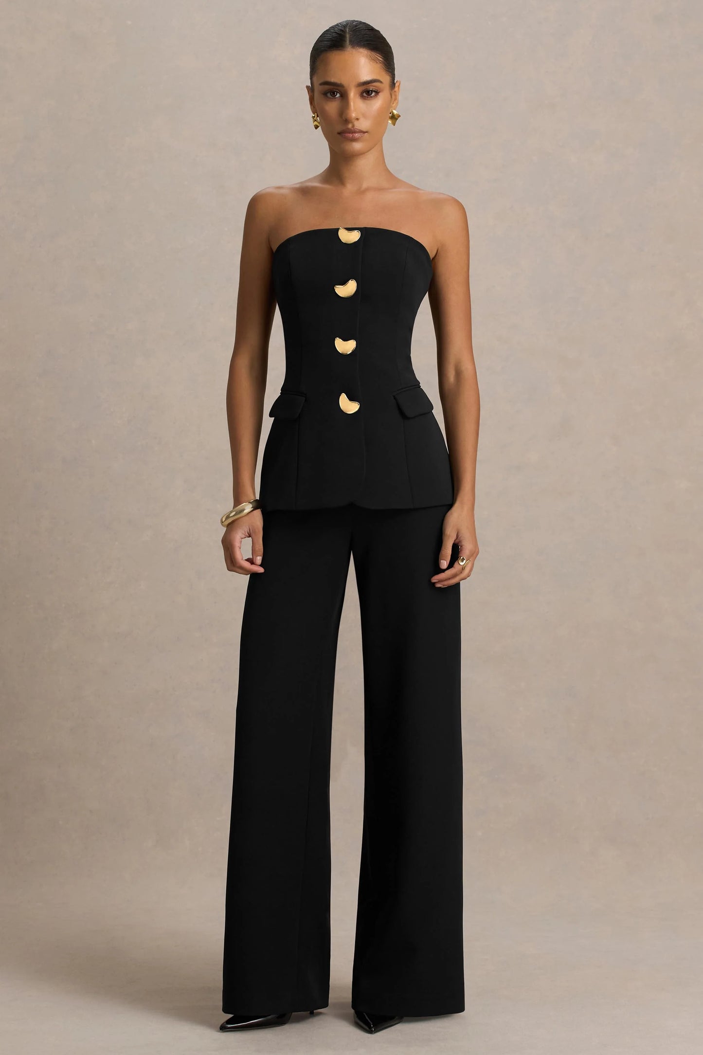 Zoey Black Bandeau Jumpsuit