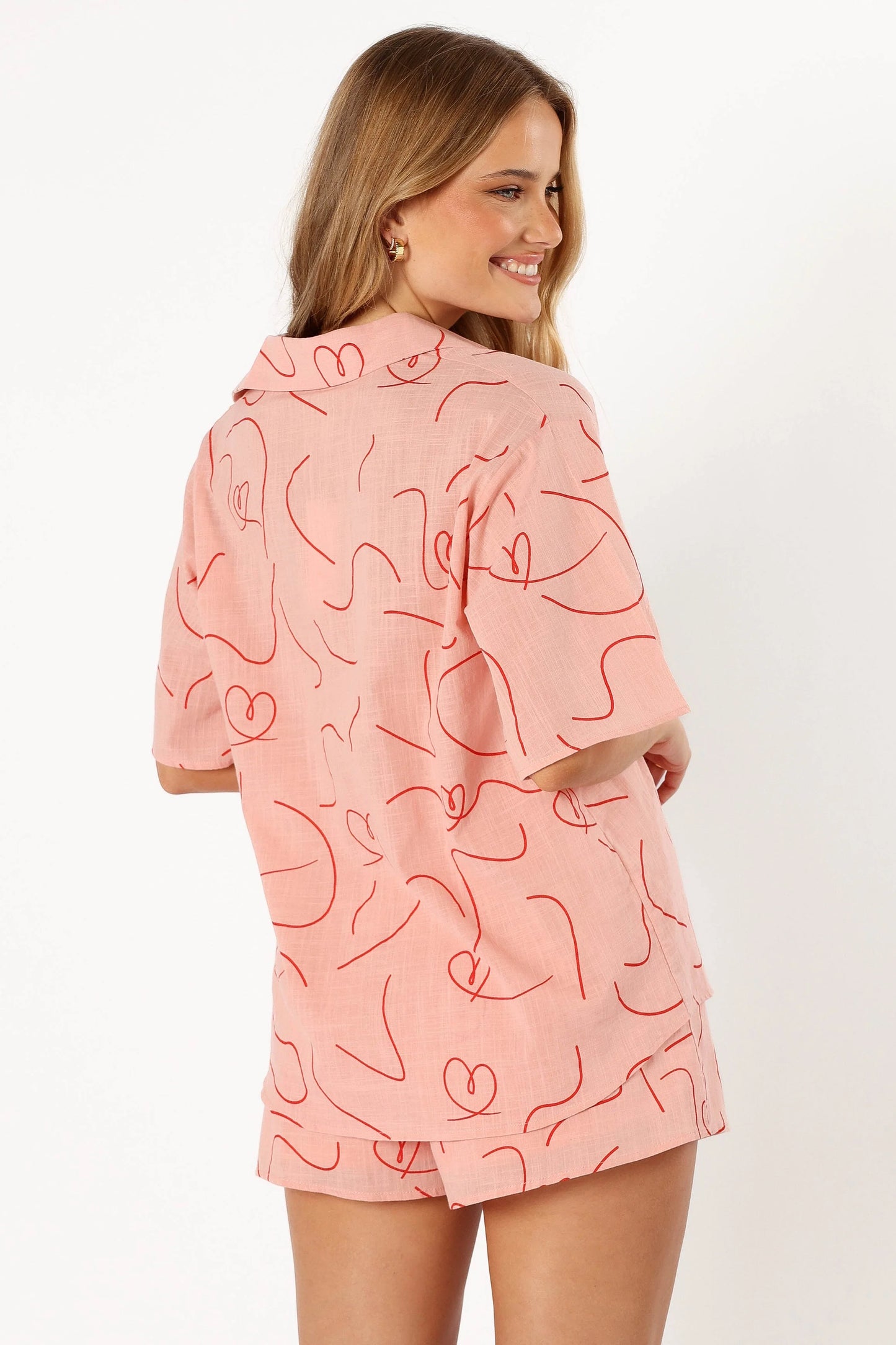 Darla Short Set - Pink Swirl