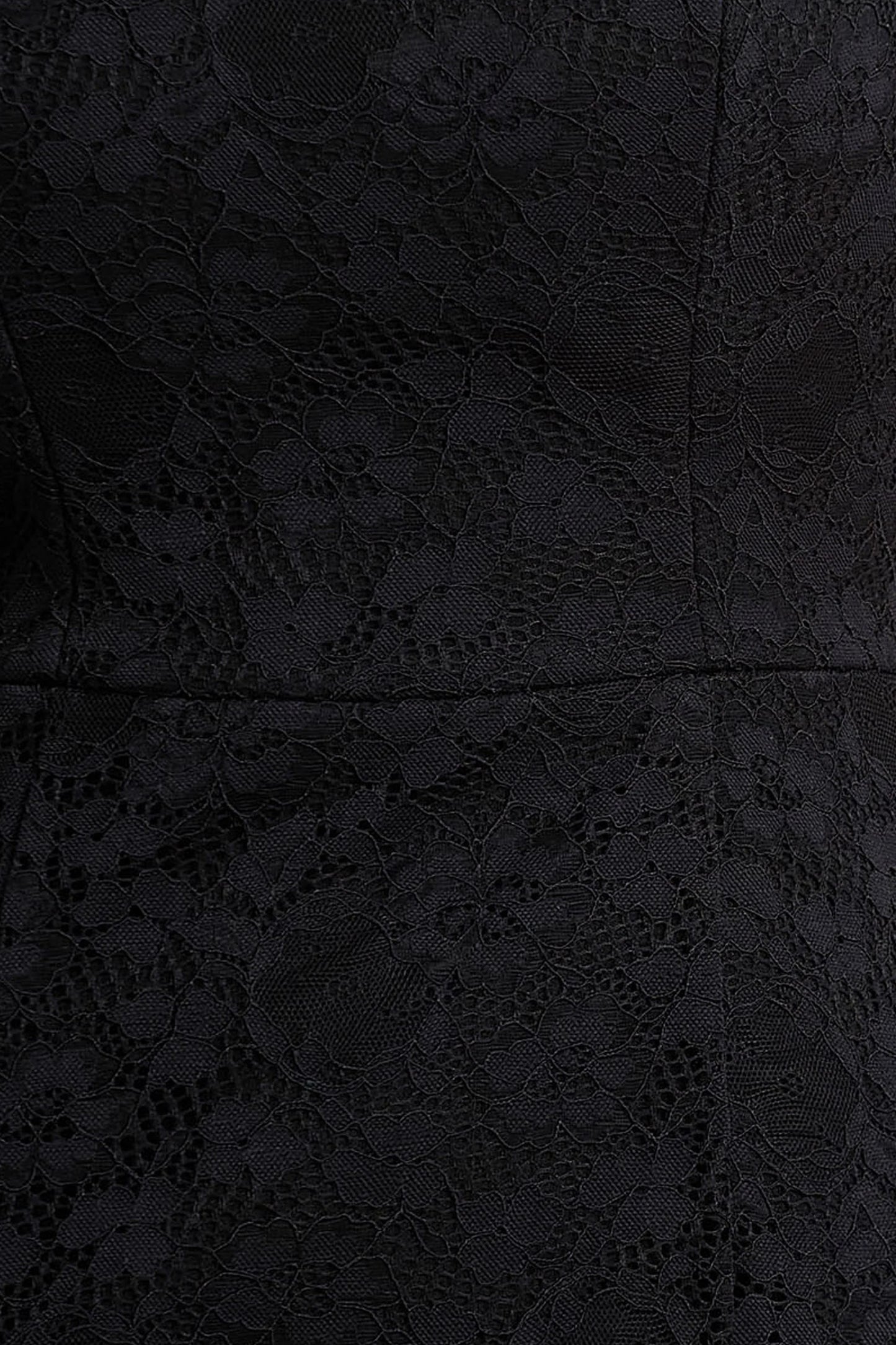 Alissa Black Lace Square-Neck Midi Dress