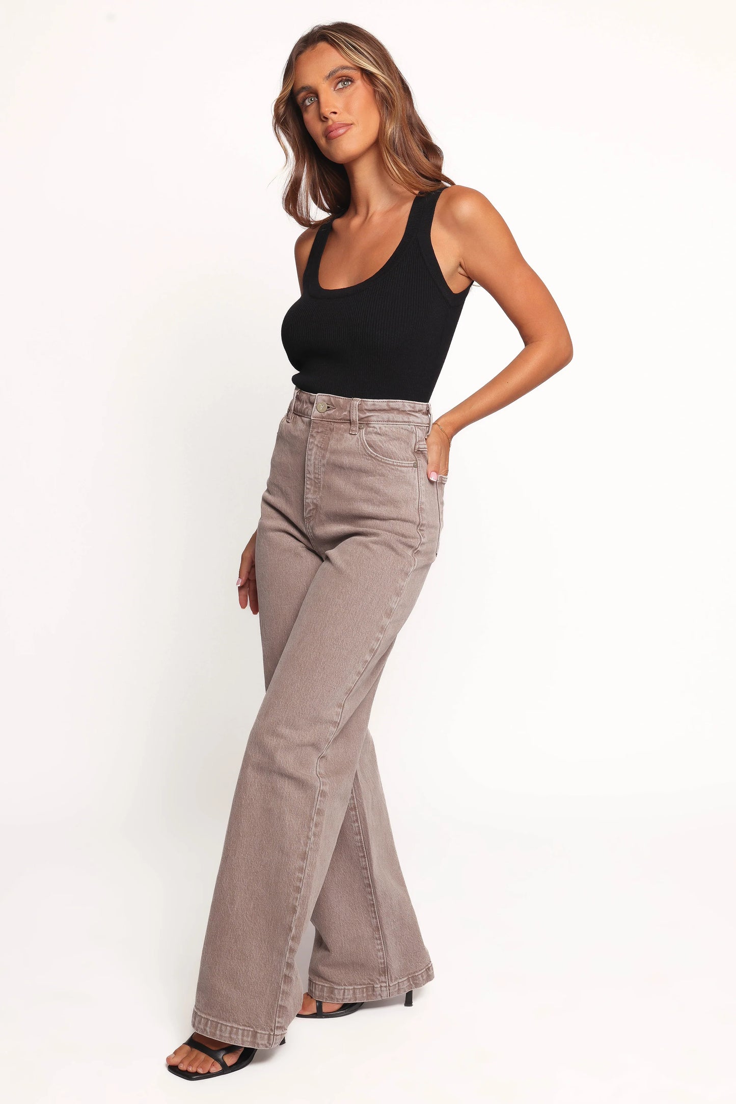 Abrand 94 High Wide Jeans - Mushroom