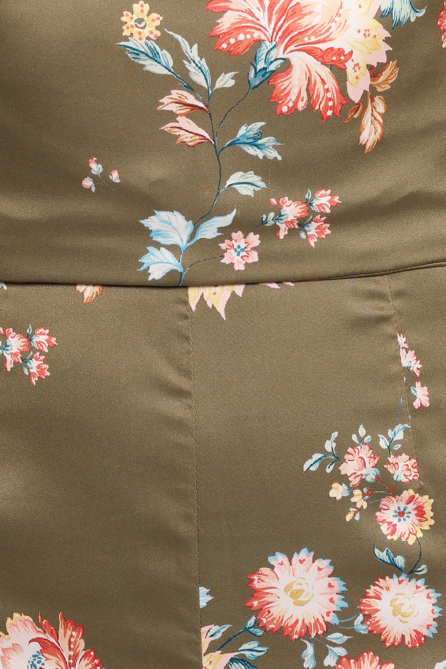 Holly Halterneck Jumpsuit - Olive Floral