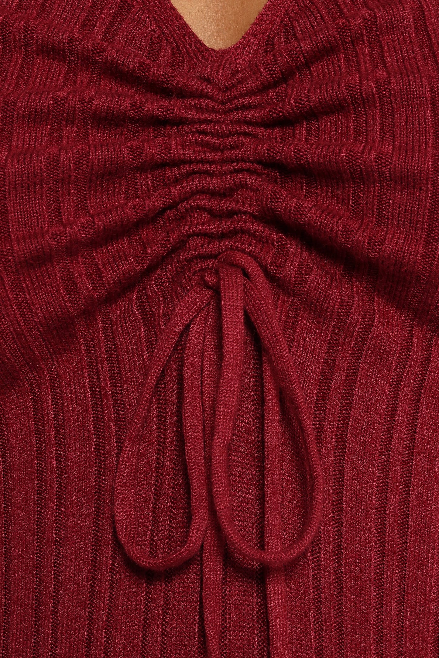 Irene Long Sleeve Midi Dress - Wine